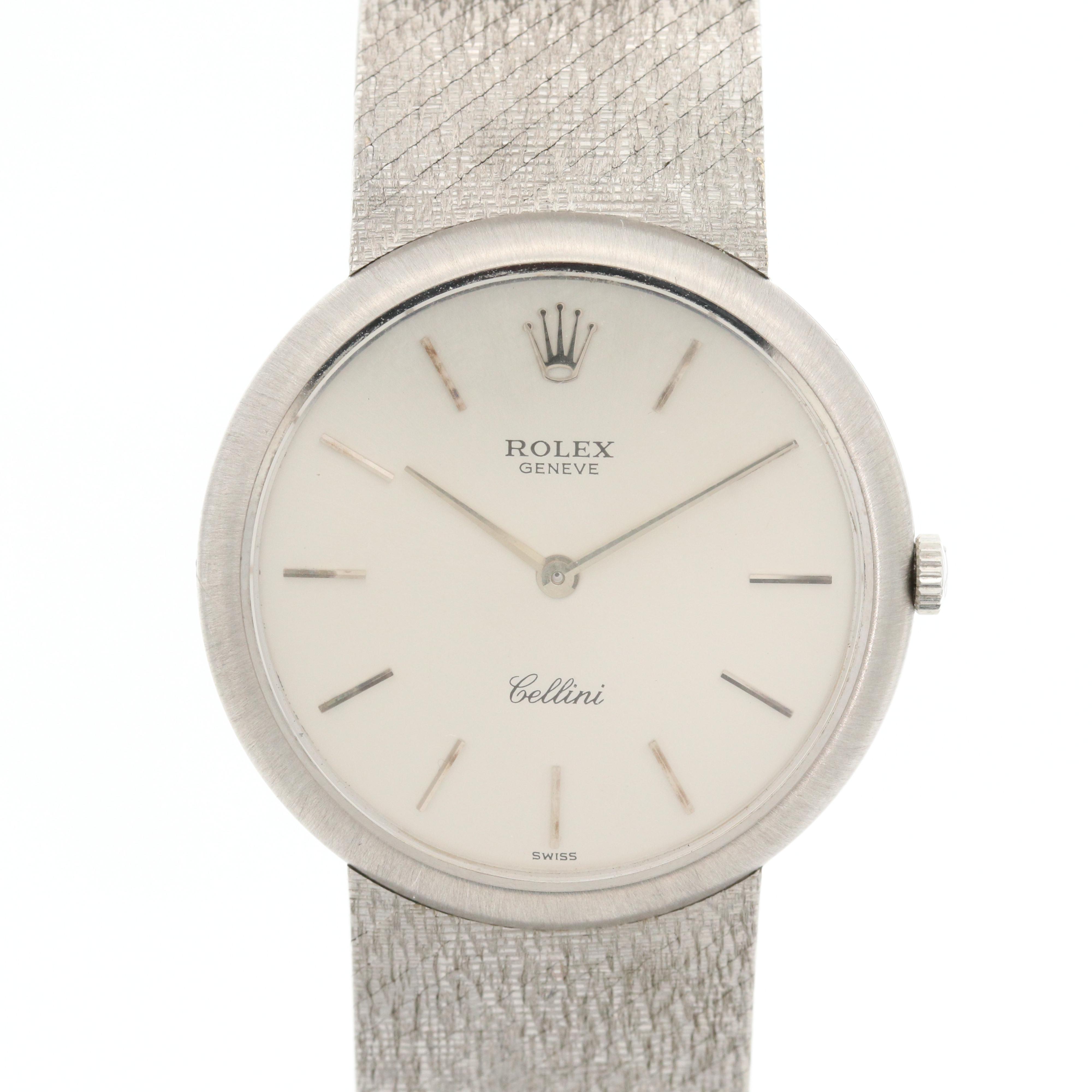 Vintage Rolex Cellini 18K White Gold Stem Wind Watch
