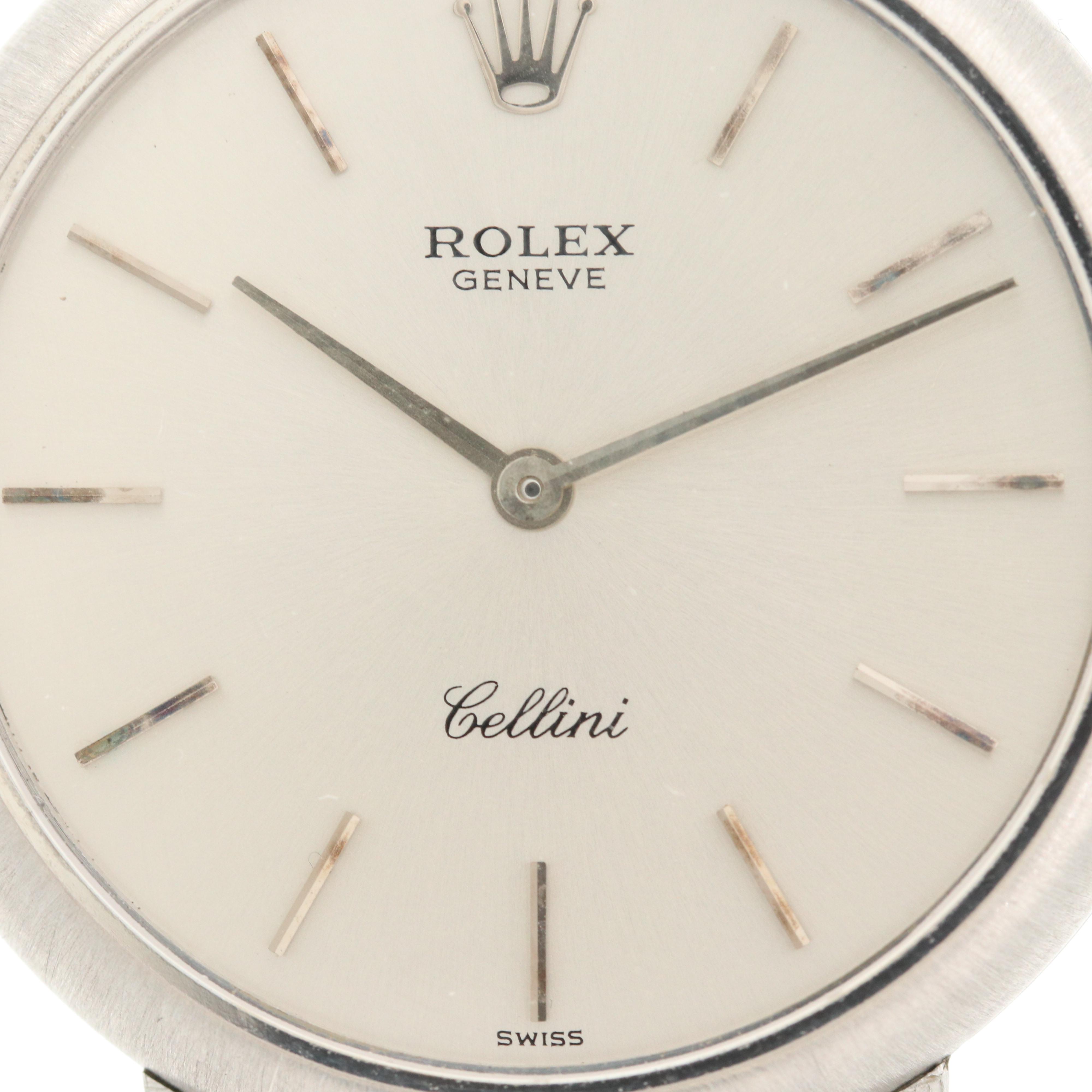 Vintage Rolex Cellini 18K White Gold Stem Wind Watch