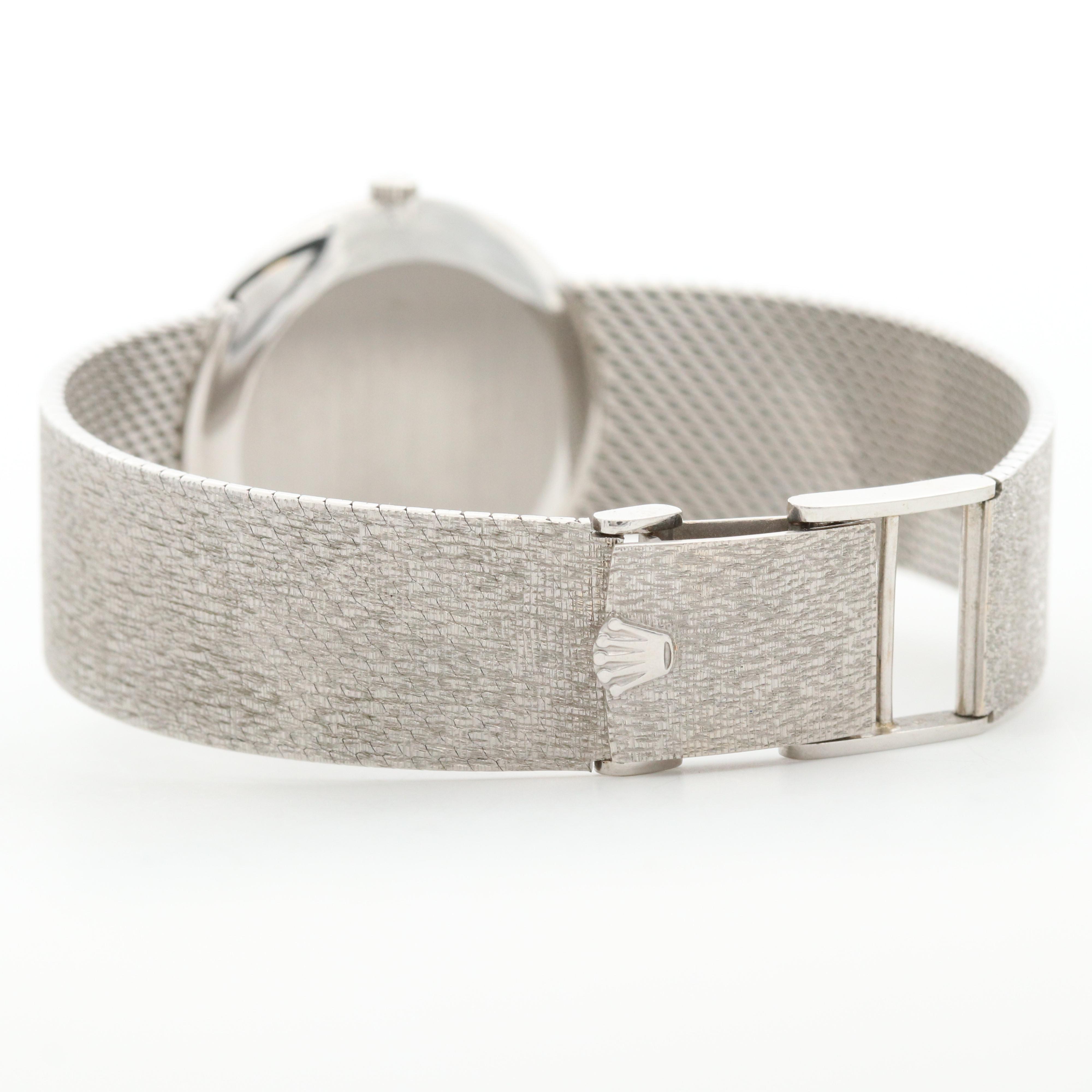 Vintage Rolex Cellini 18K White Gold Stem Wind Watch