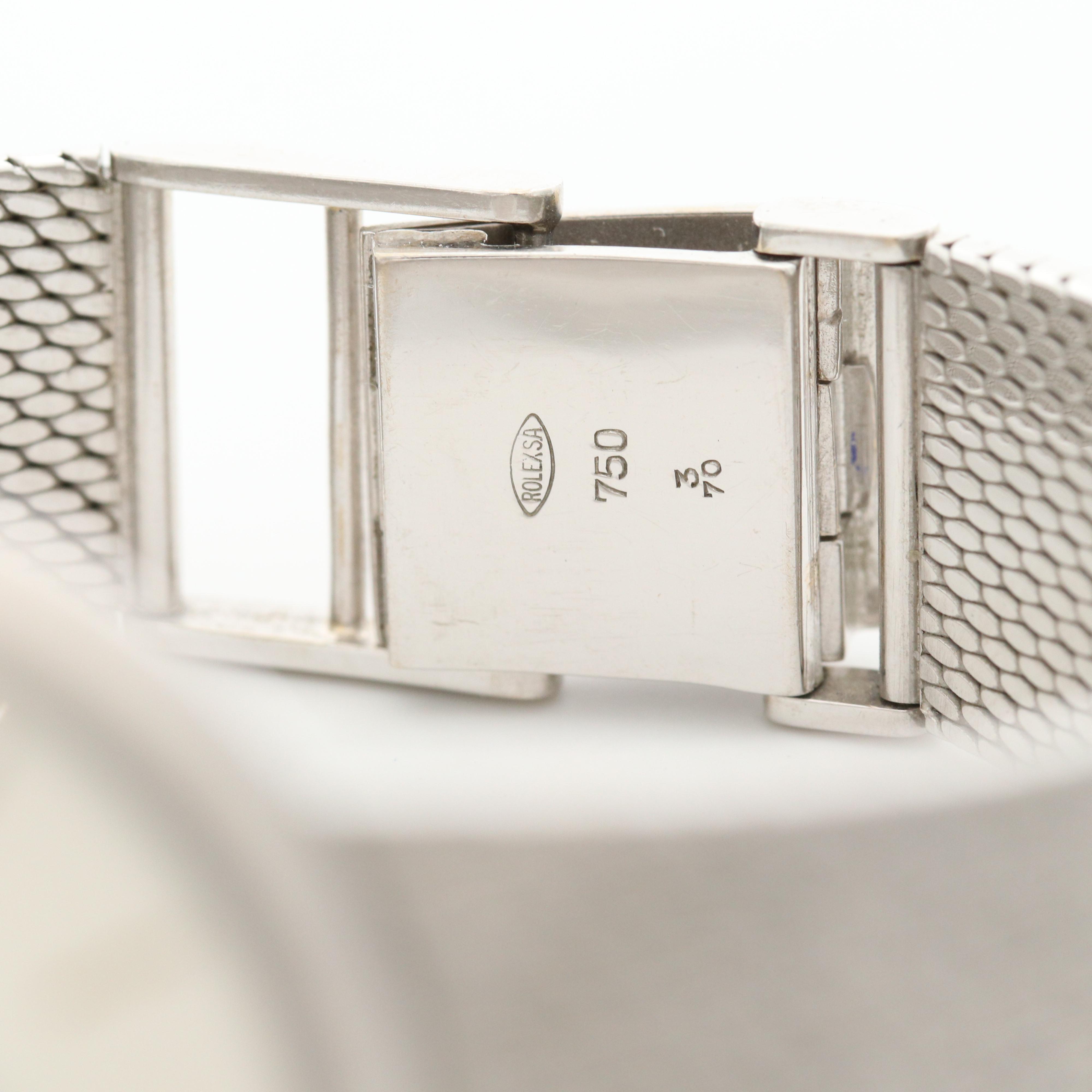 Vintage Rolex Cellini 18K White Gold Stem Wind Watch