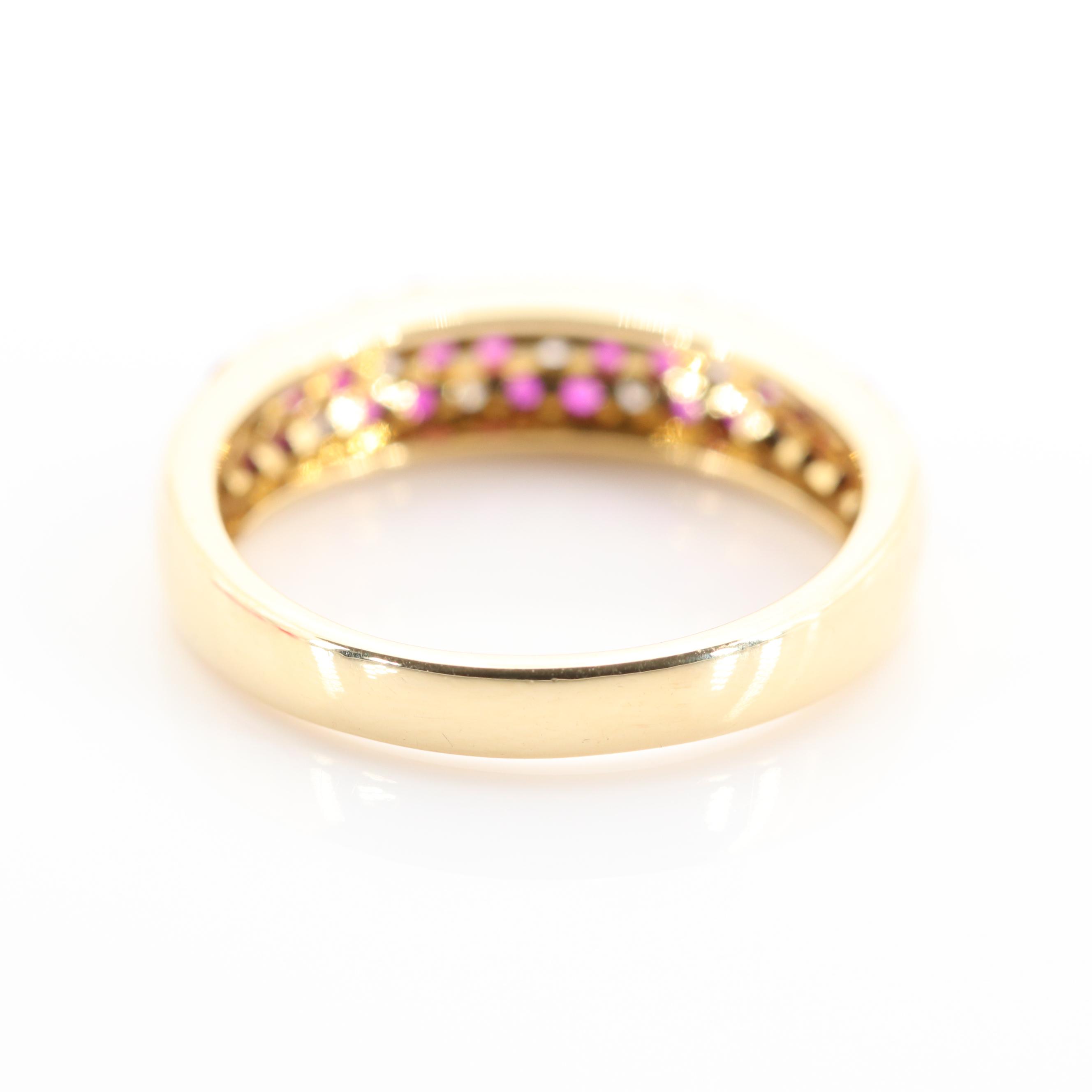 LeVian 18K Yellow Gold Ruby and Diamond Flower Ring