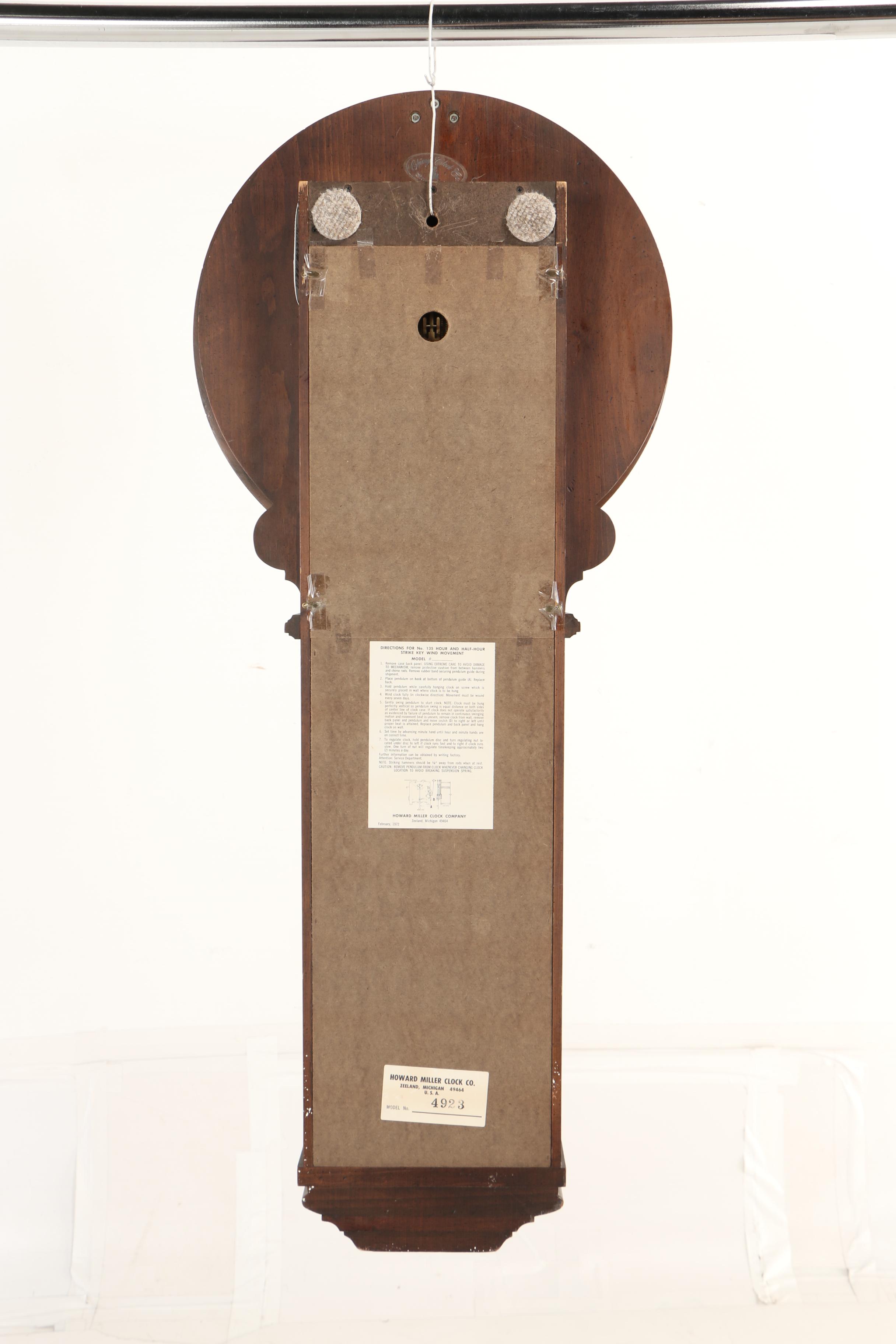 Howard Miller Regulator Pendulum Wall Clock, Contemporary