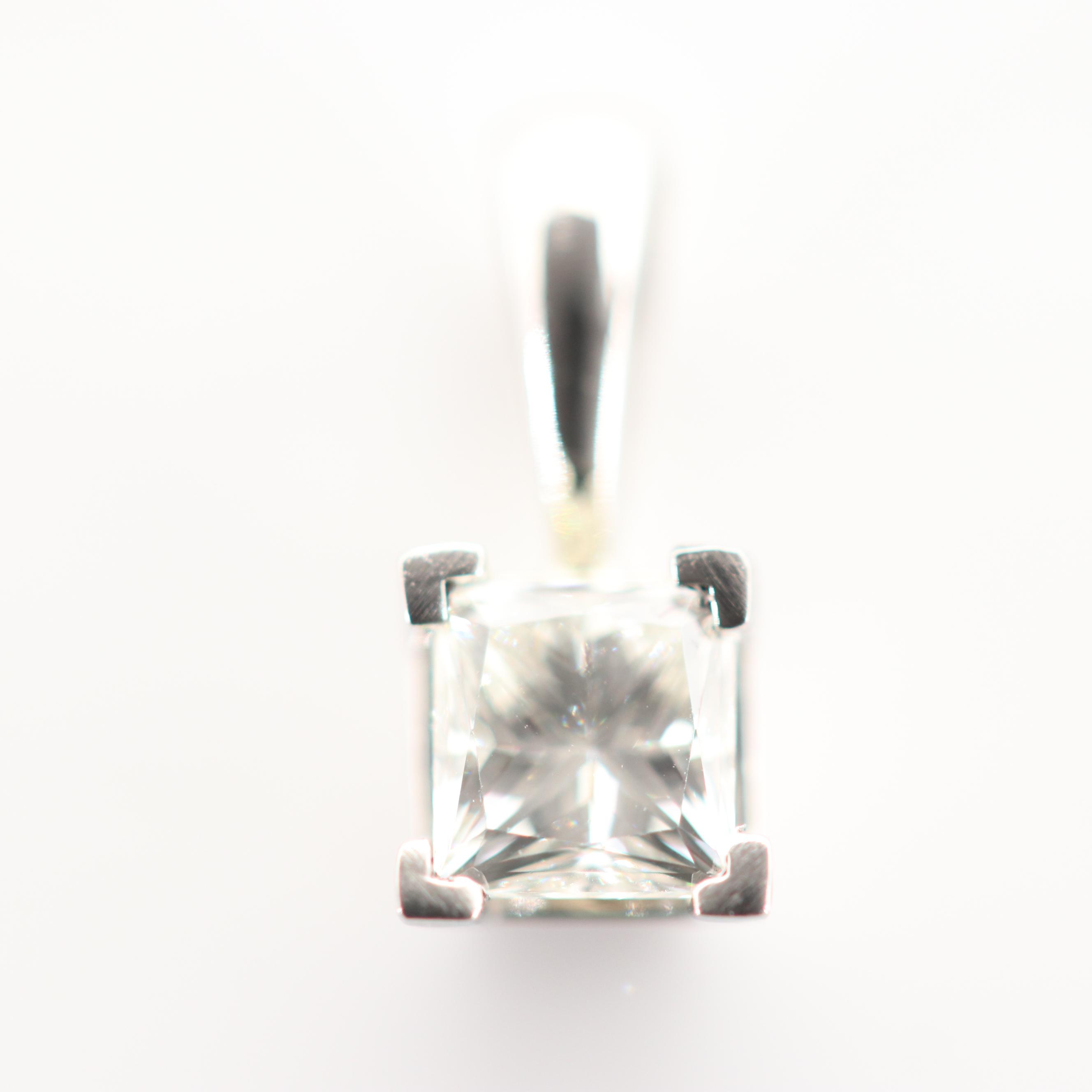 Platinum 0.51 CT Diamond Pendant