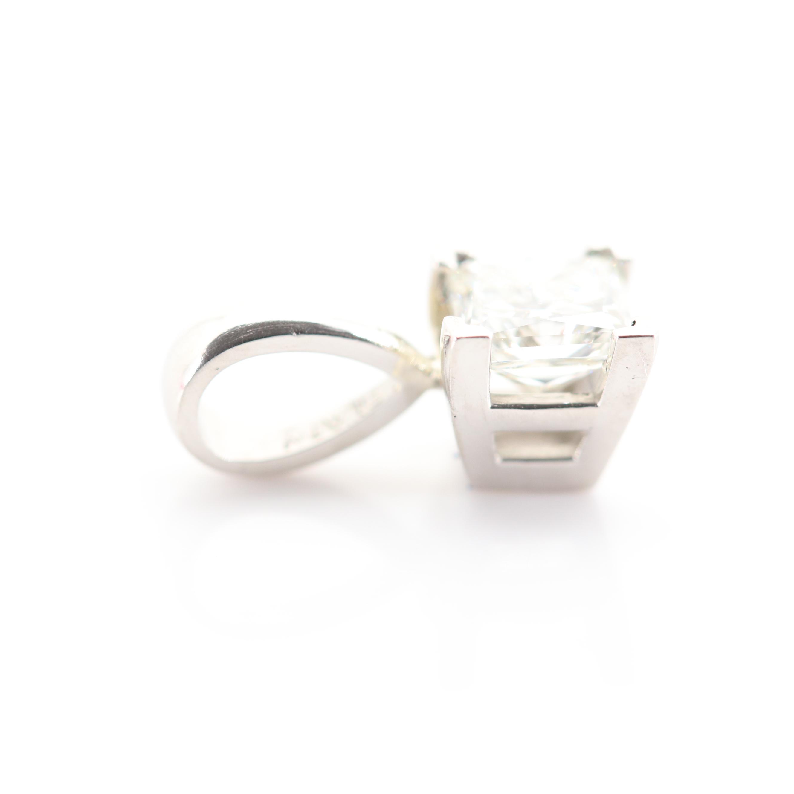 Platinum 0.51 CT Diamond Pendant