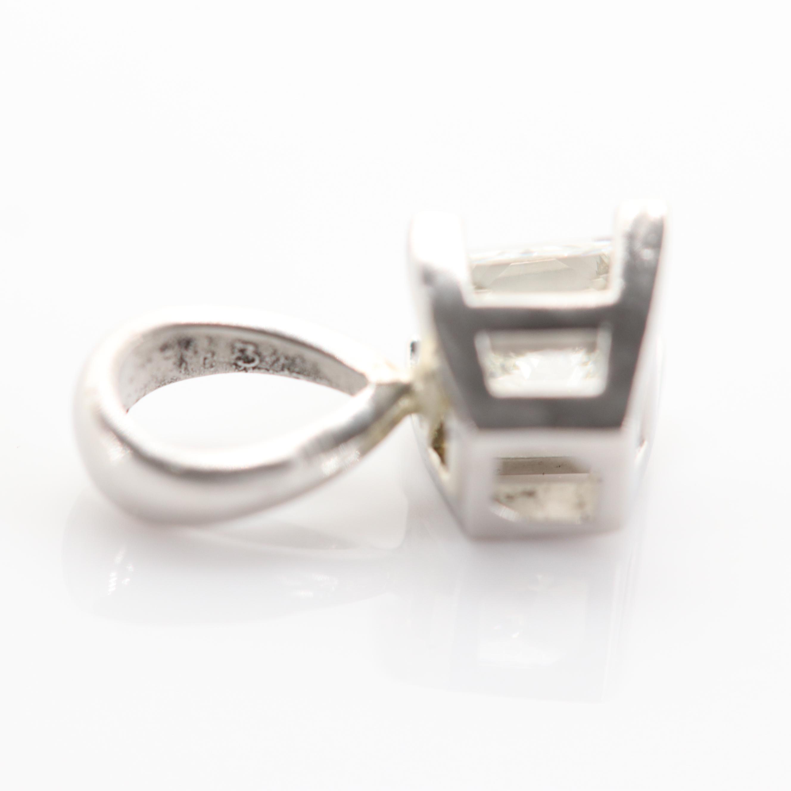 Platinum 0.51 CT Diamond Pendant