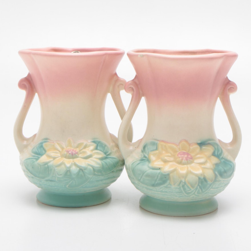 Hull Art "Water Lily" Vases, Mid-20th Century