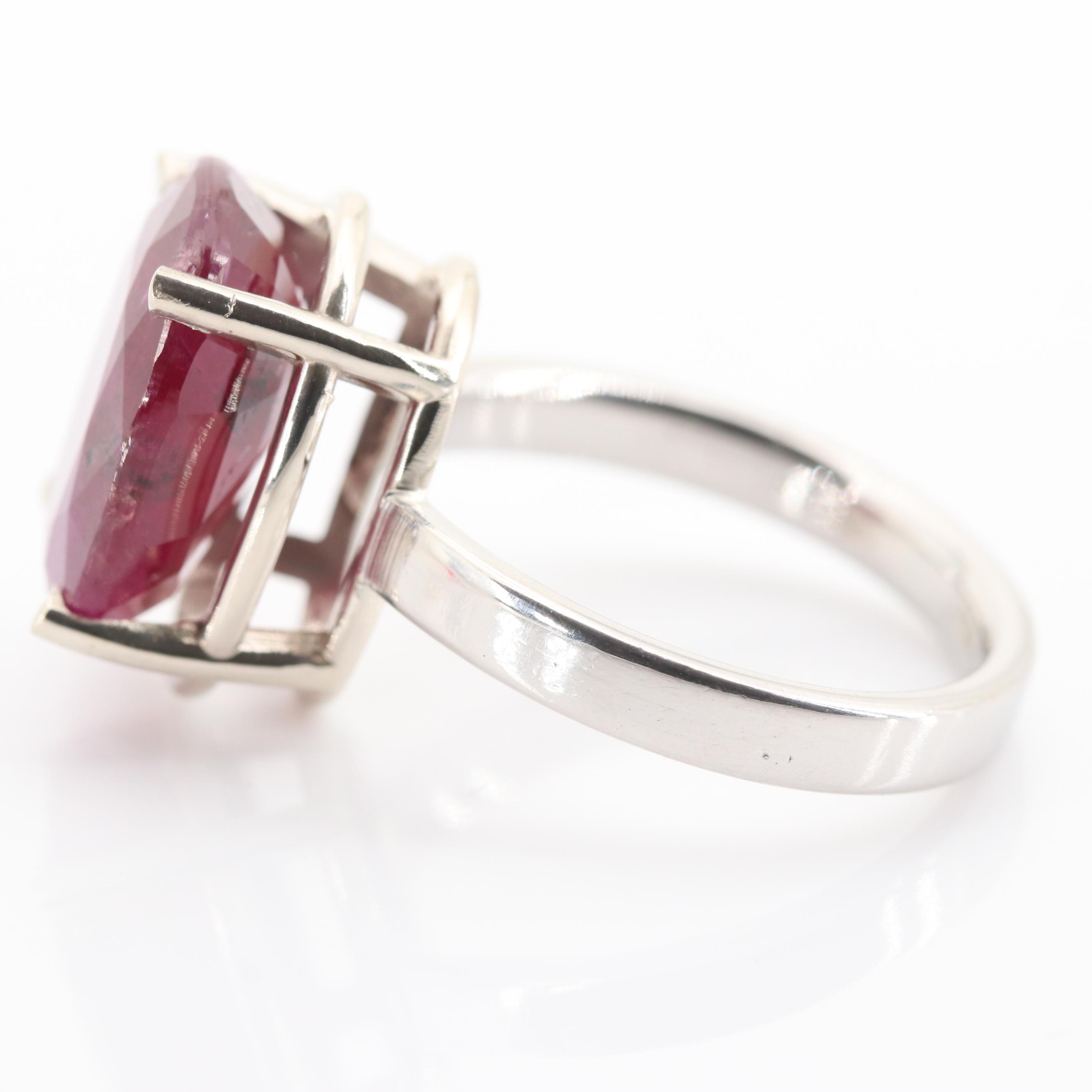 Platinum 10.04 CT Ruby Ring