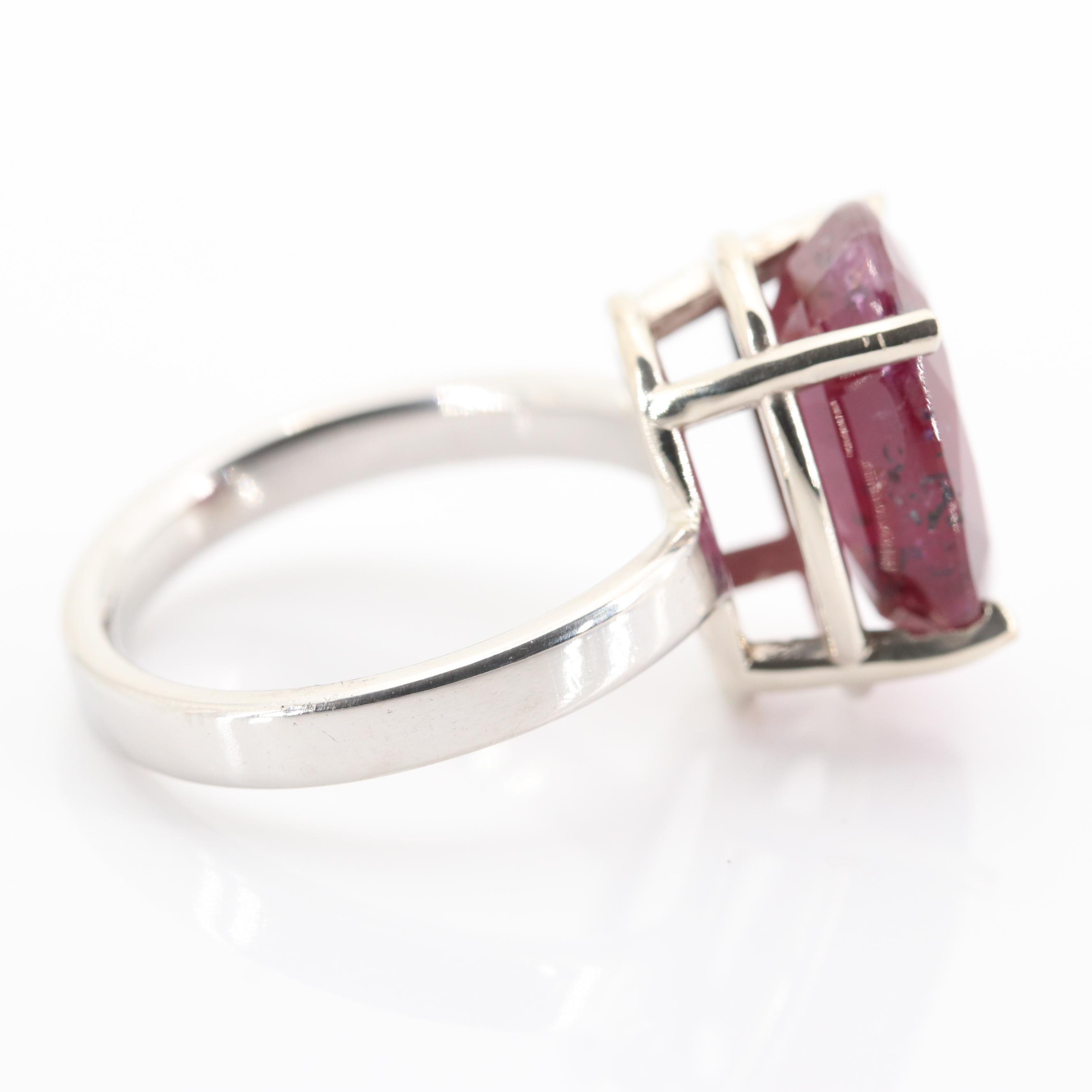 Platinum 10.04 CT Ruby Ring