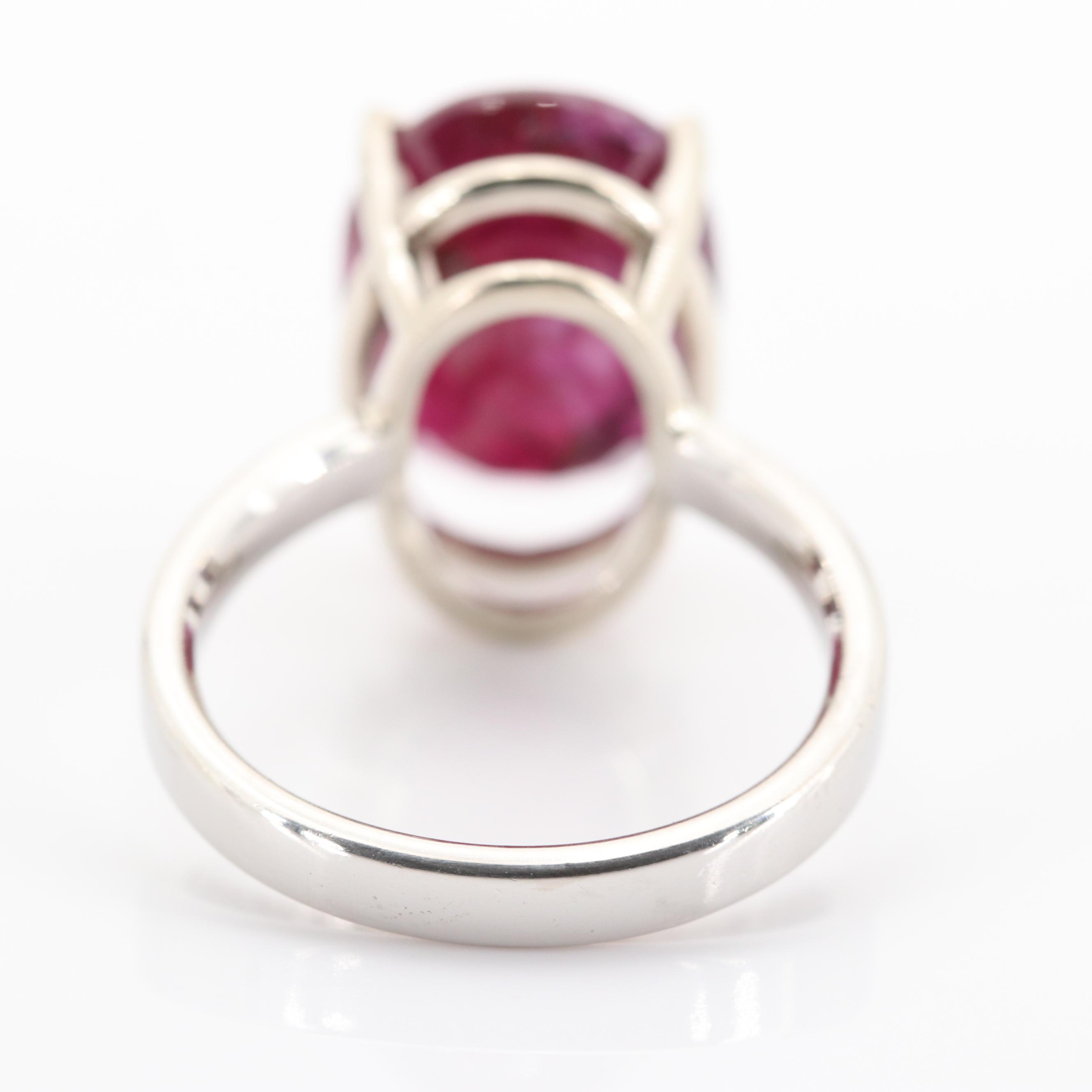 Platinum 10.04 CT Ruby Ring