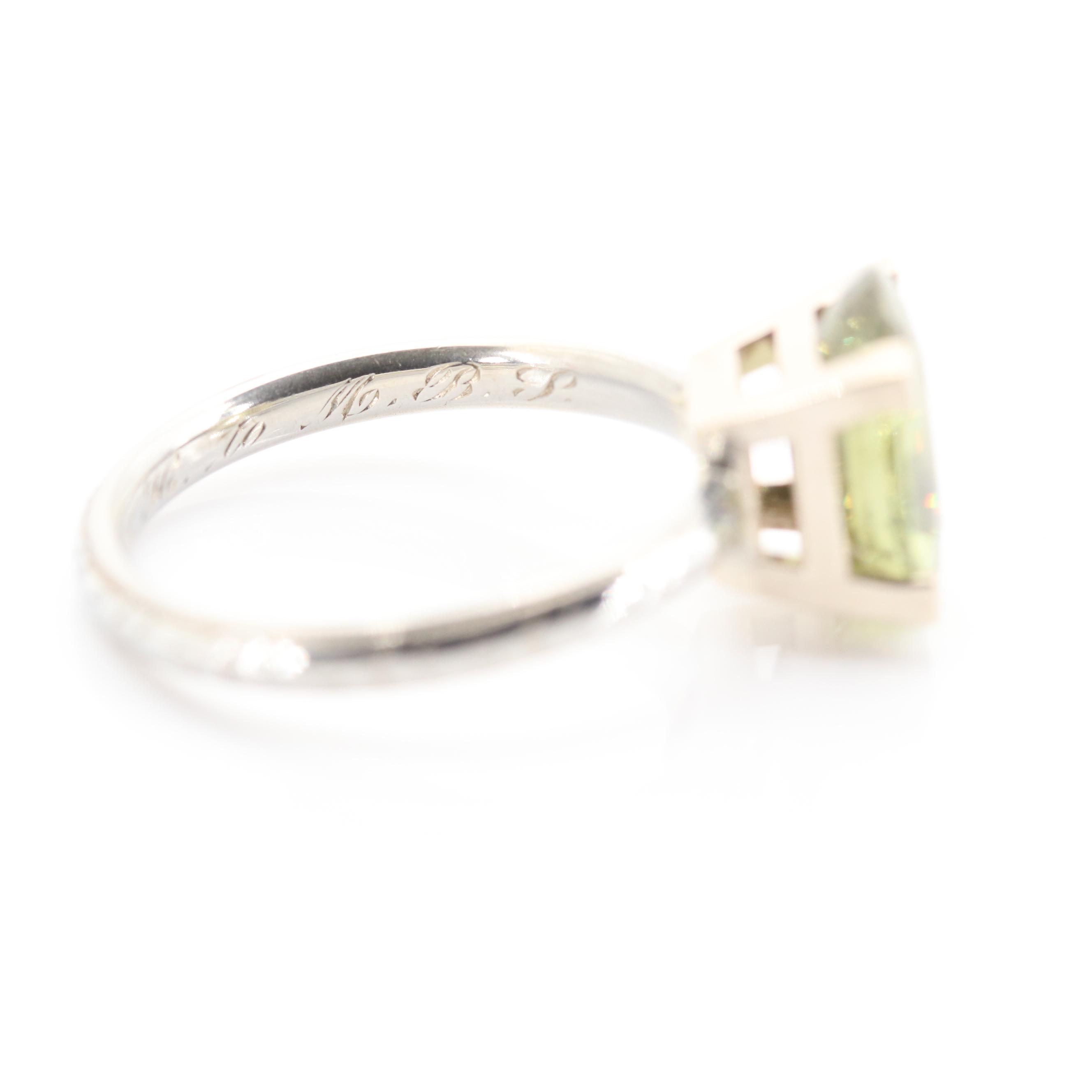 18K White Gold Alexandrite Ring