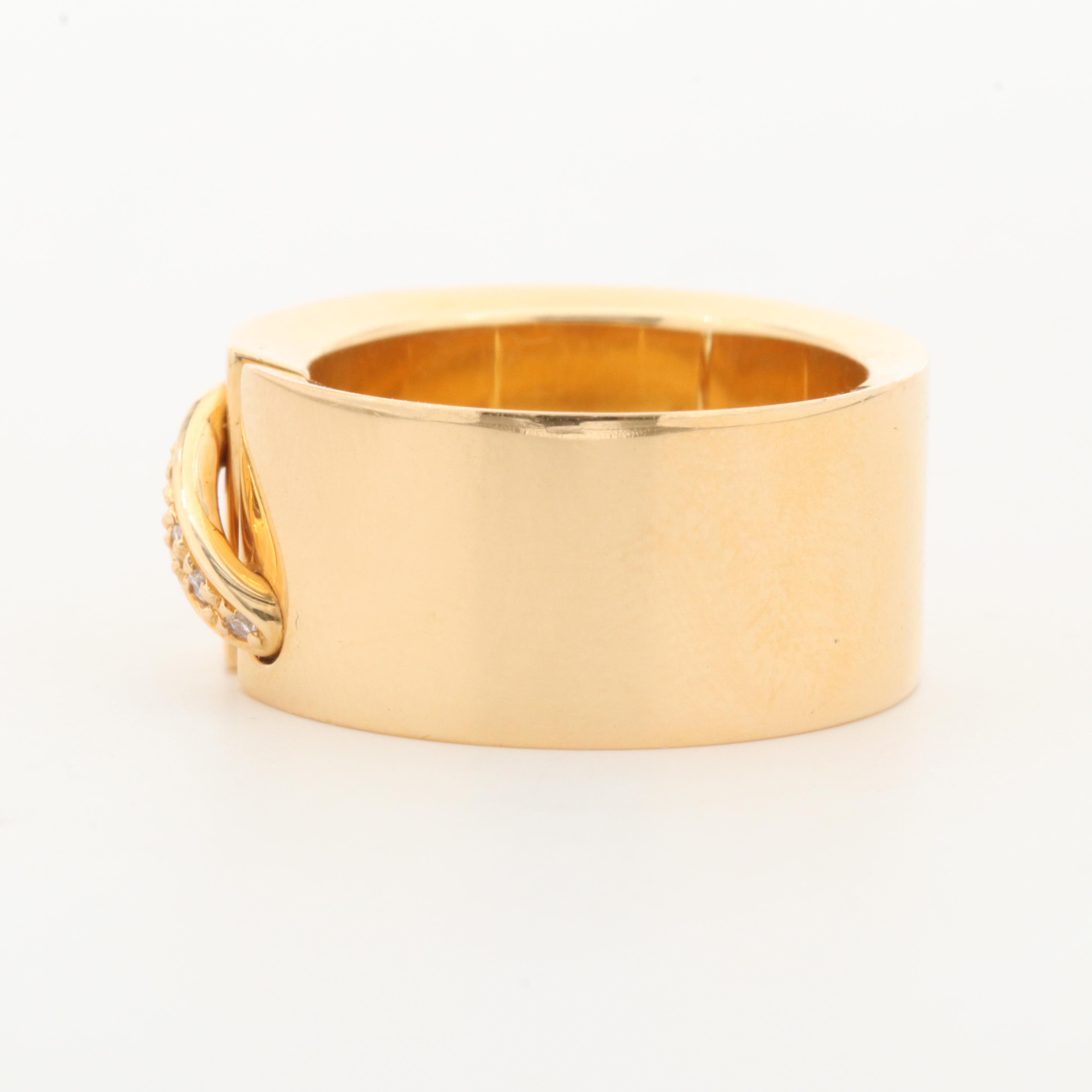Chaumet Liens Collection 18K Yellow Gold Diamond Band