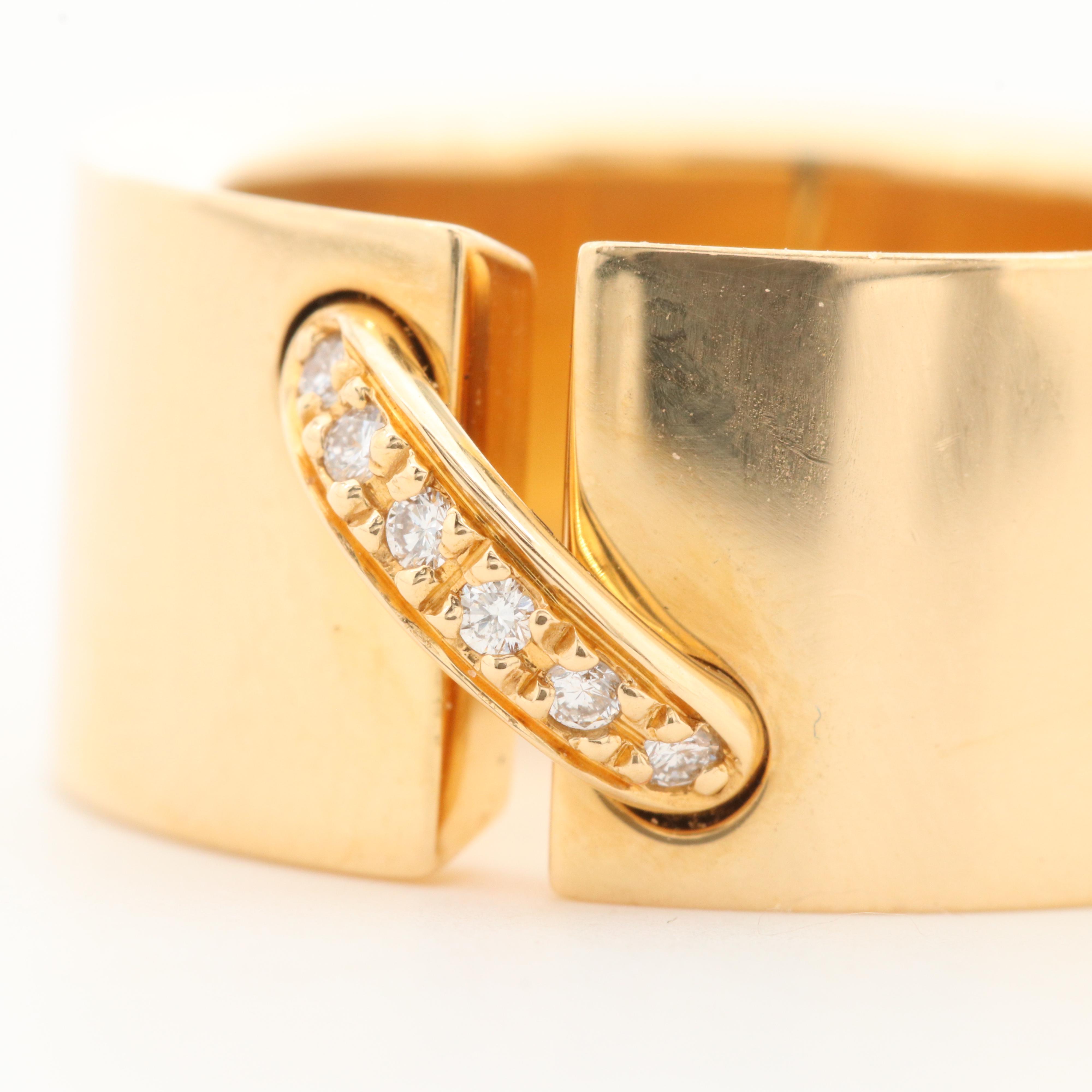 Chaumet Liens Collection 18K Yellow Gold Diamond Band