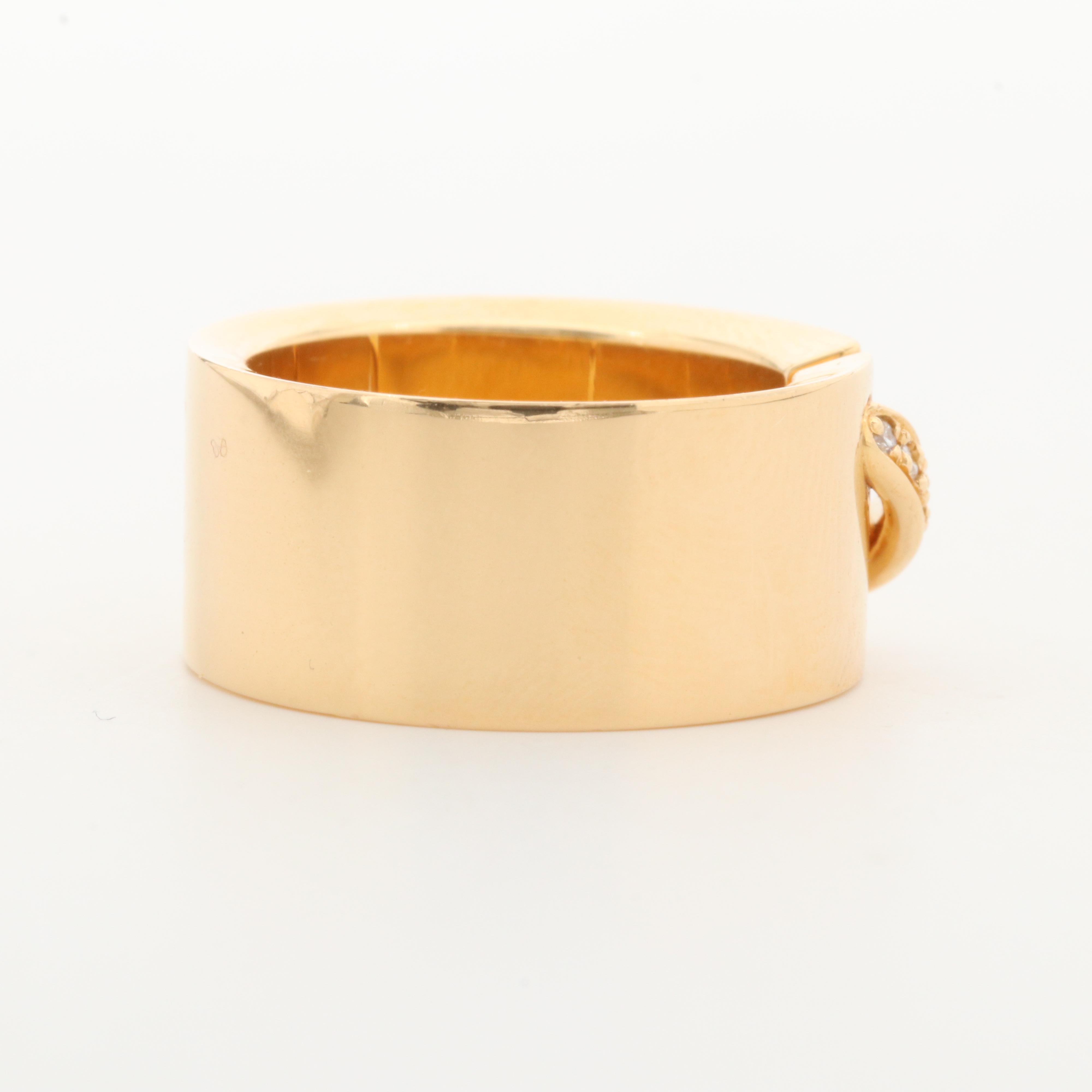 Chaumet Liens Collection 18K Yellow Gold Diamond Band