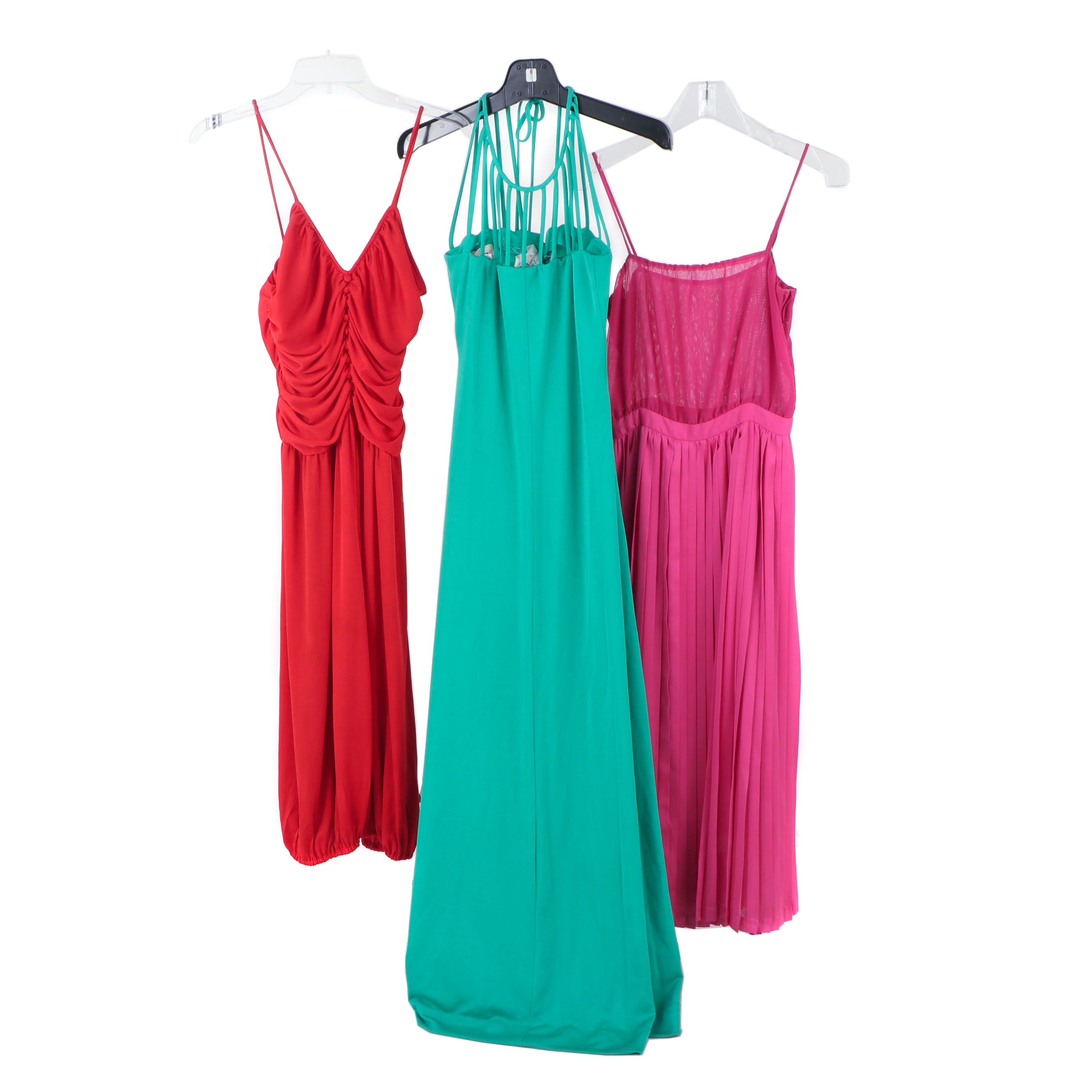 Halston III, Kappi and Other Maxi Dresses and Jumpsuit, 1970s Vintage