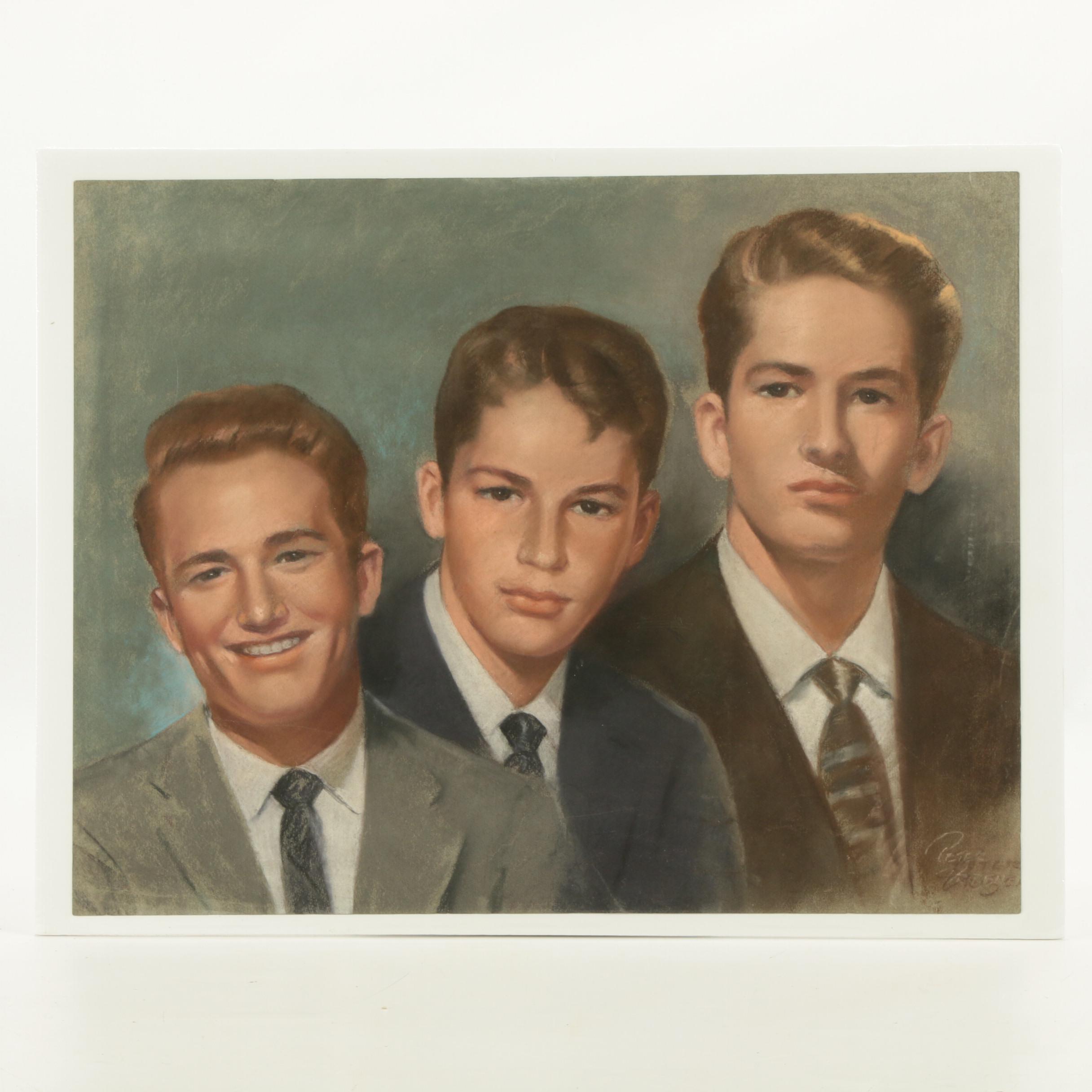 Peter Driben Portrait Pastel Drawings