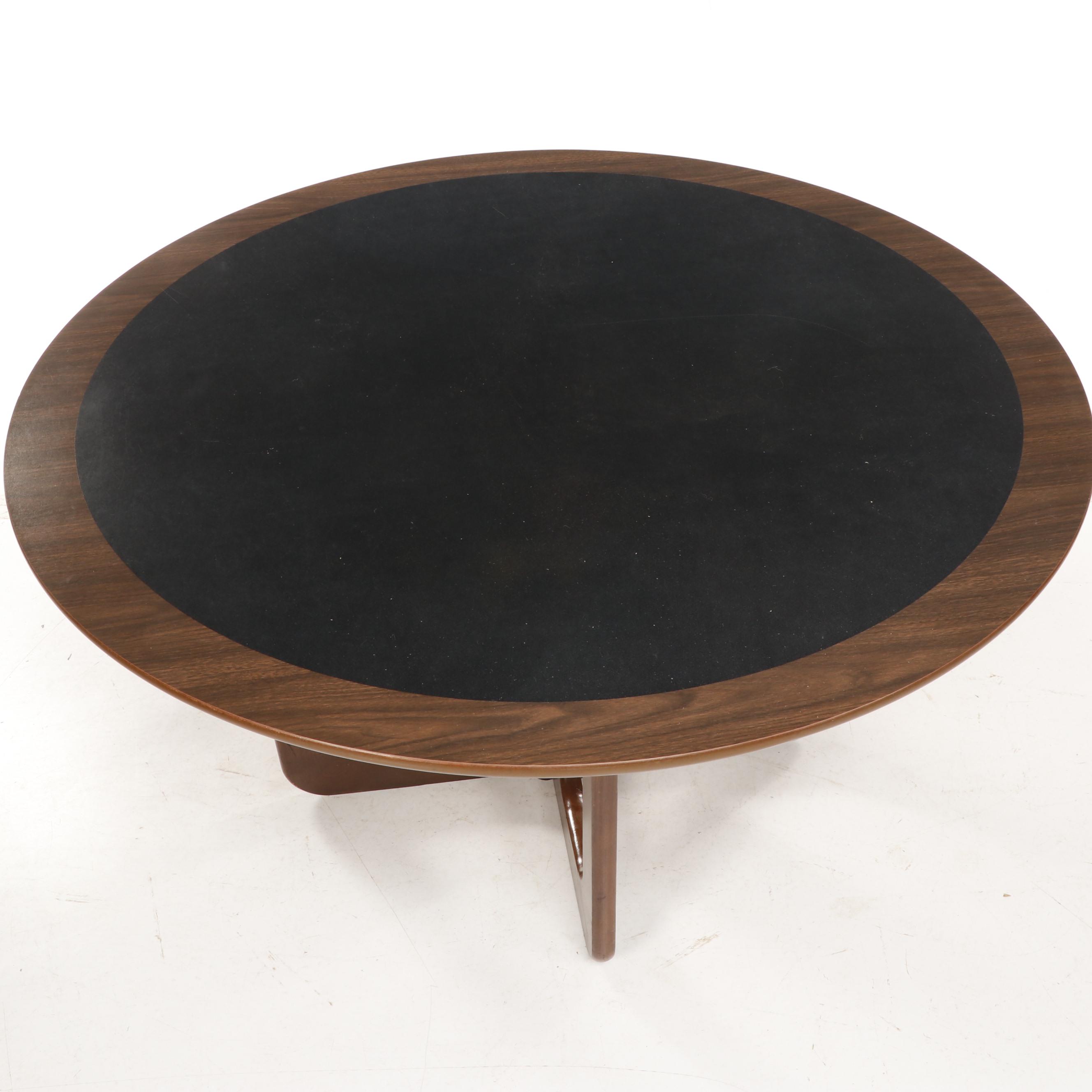 Mid Century Modern Kroehler Mfg Co Laminate Top Games Table with Four Chairs