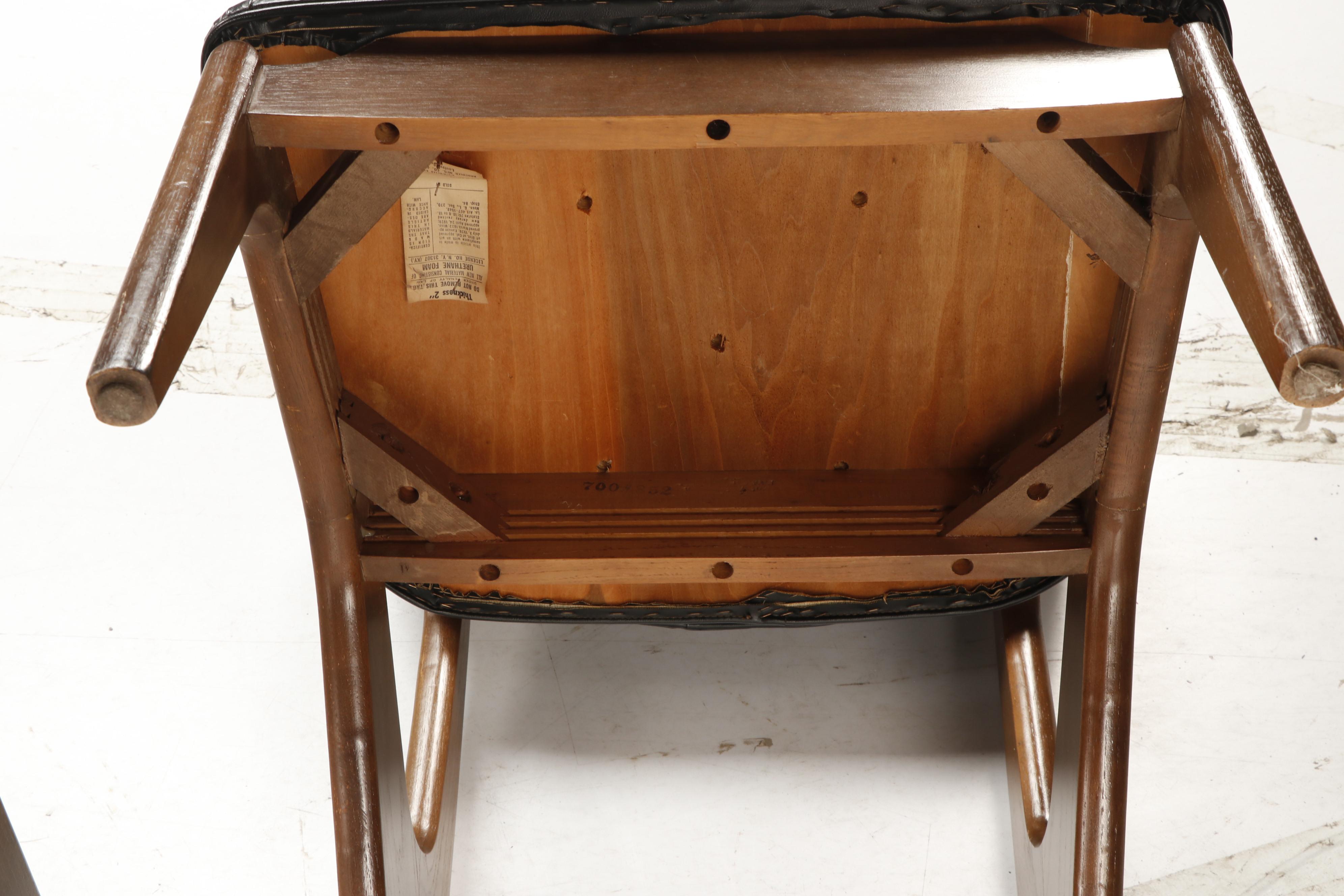 Mid Century Modern Kroehler Mfg Co Laminate Top Games Table with Four Chairs