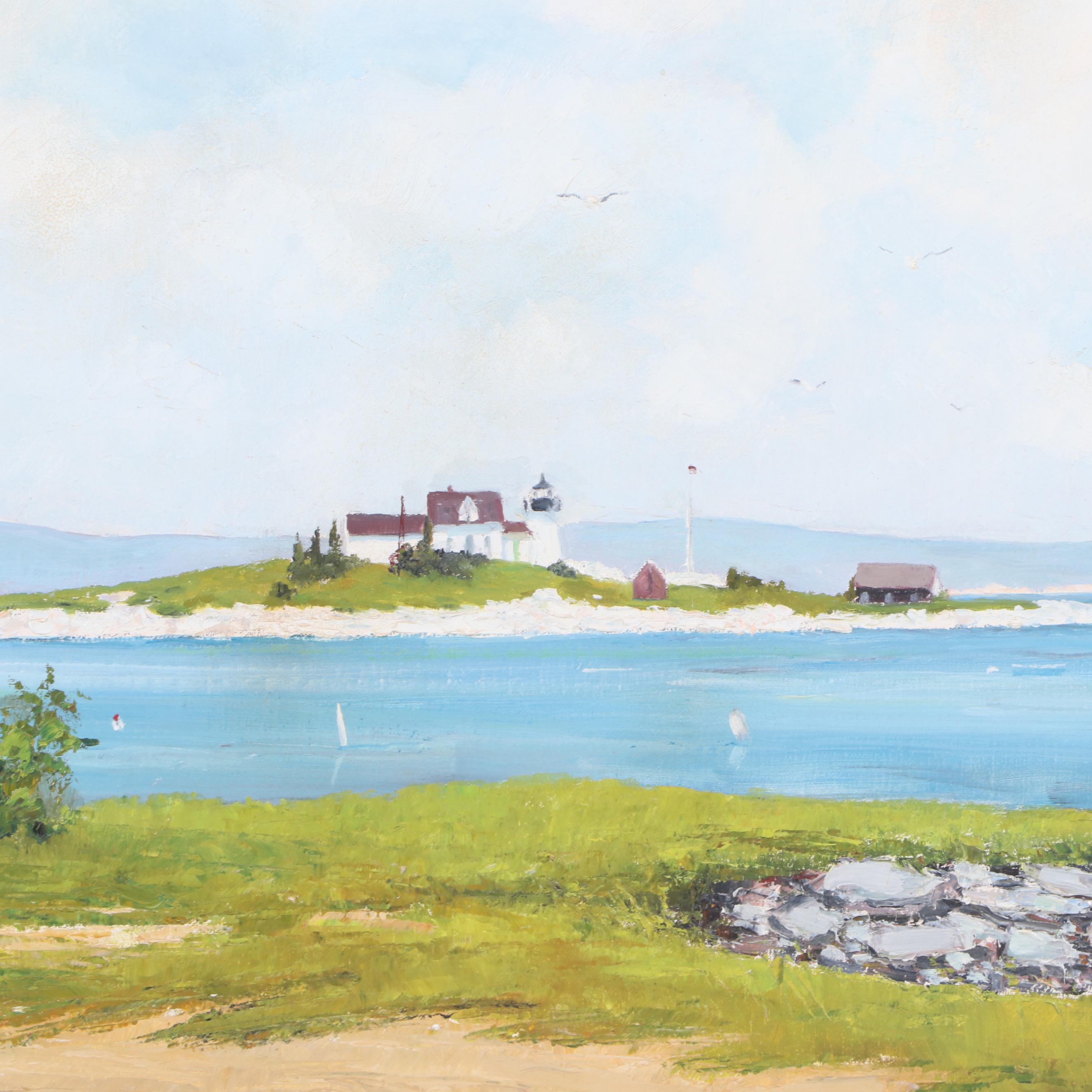 Roger E. Gilson Coastal Landscape Oil Painting