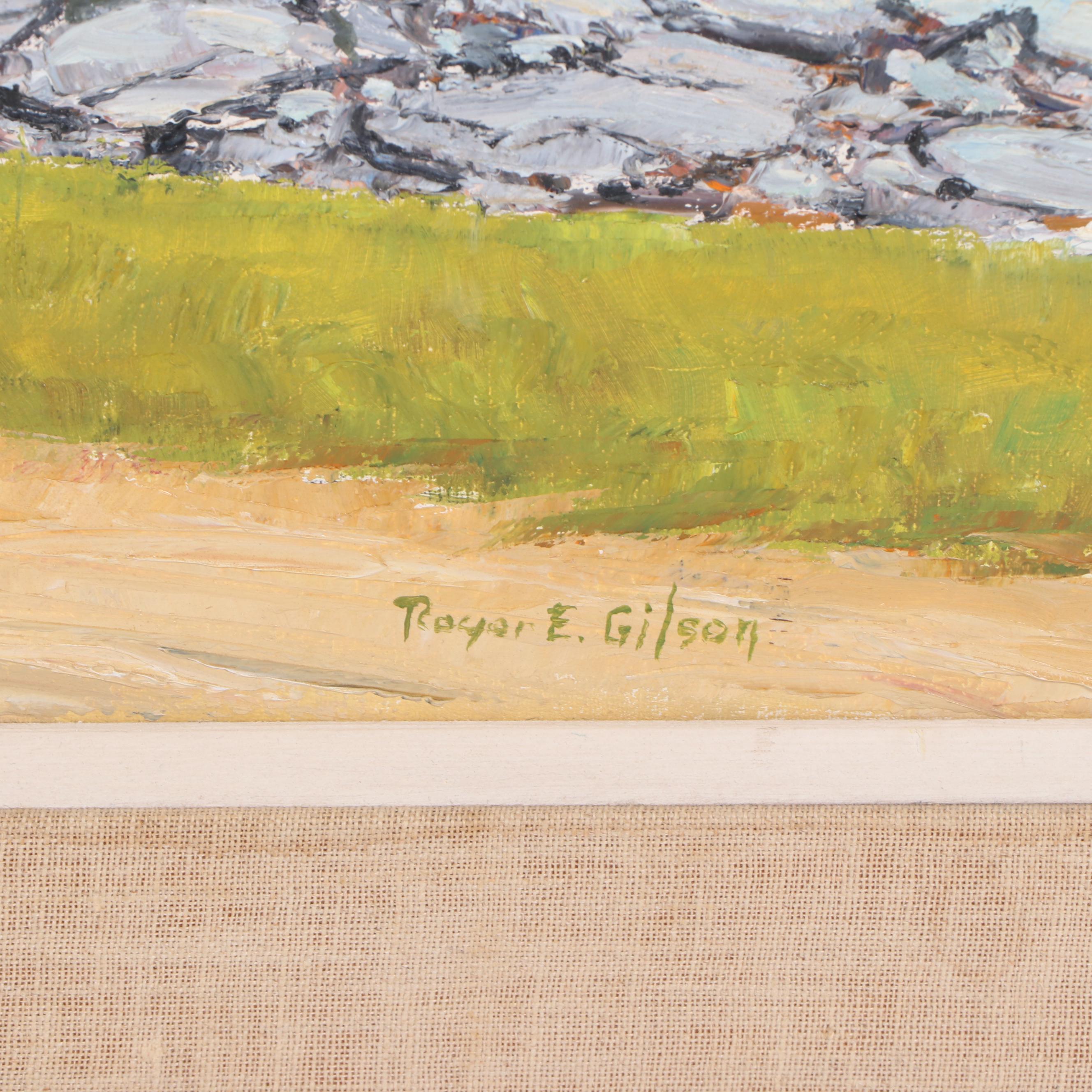 Roger E. Gilson Coastal Landscape Oil Painting
