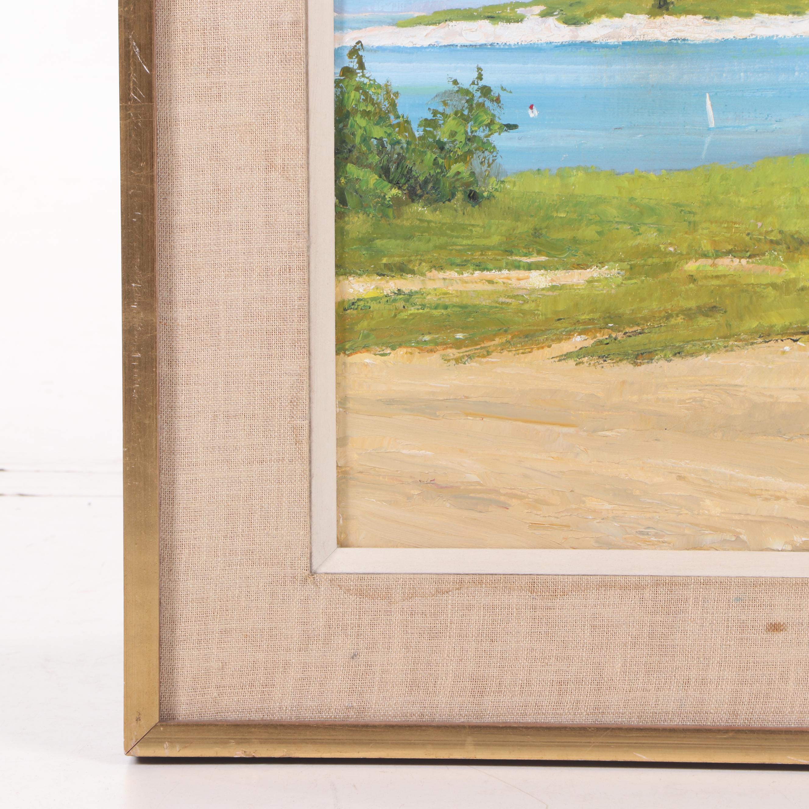 Roger E. Gilson Coastal Landscape Oil Painting