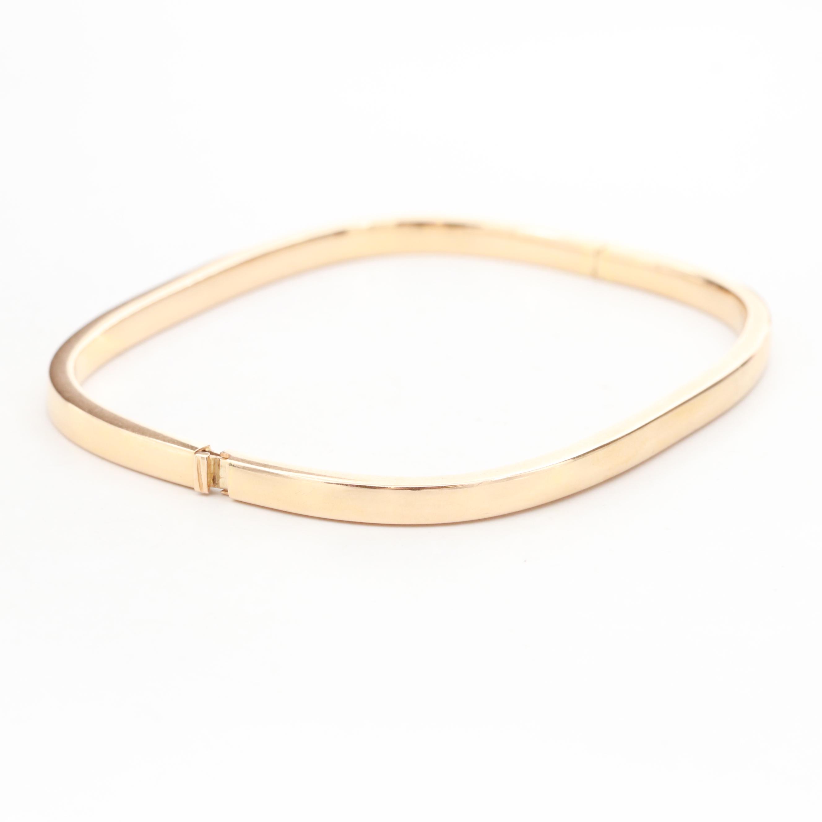 18K Yellow Gold Bangle Bracelet