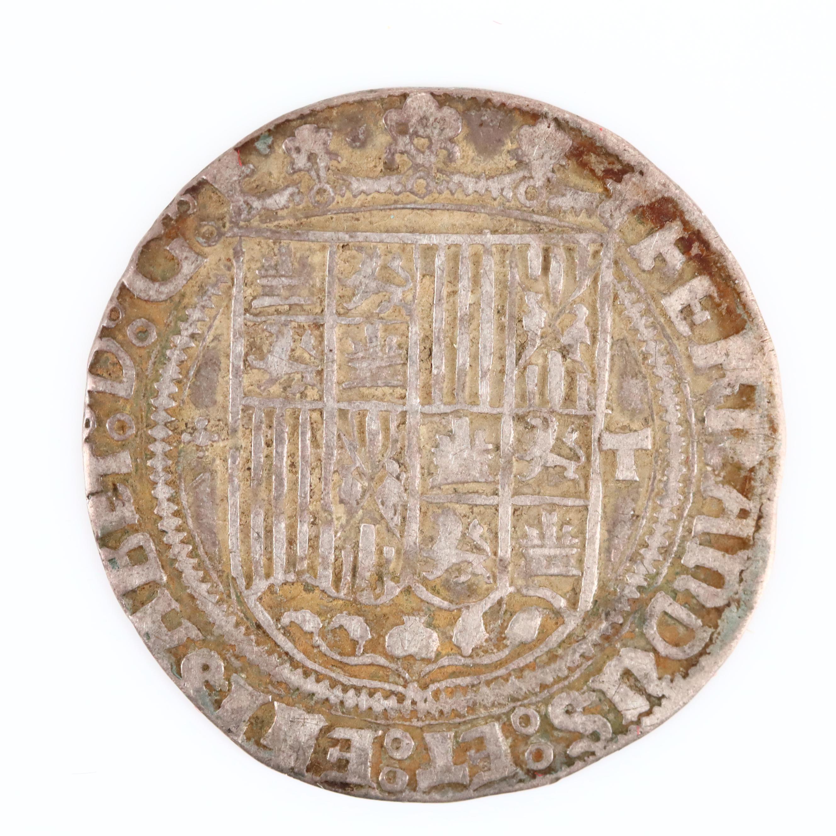 Spanish Hammered 1-Real Coin of Ferdinand and Isabella, ca. 1495