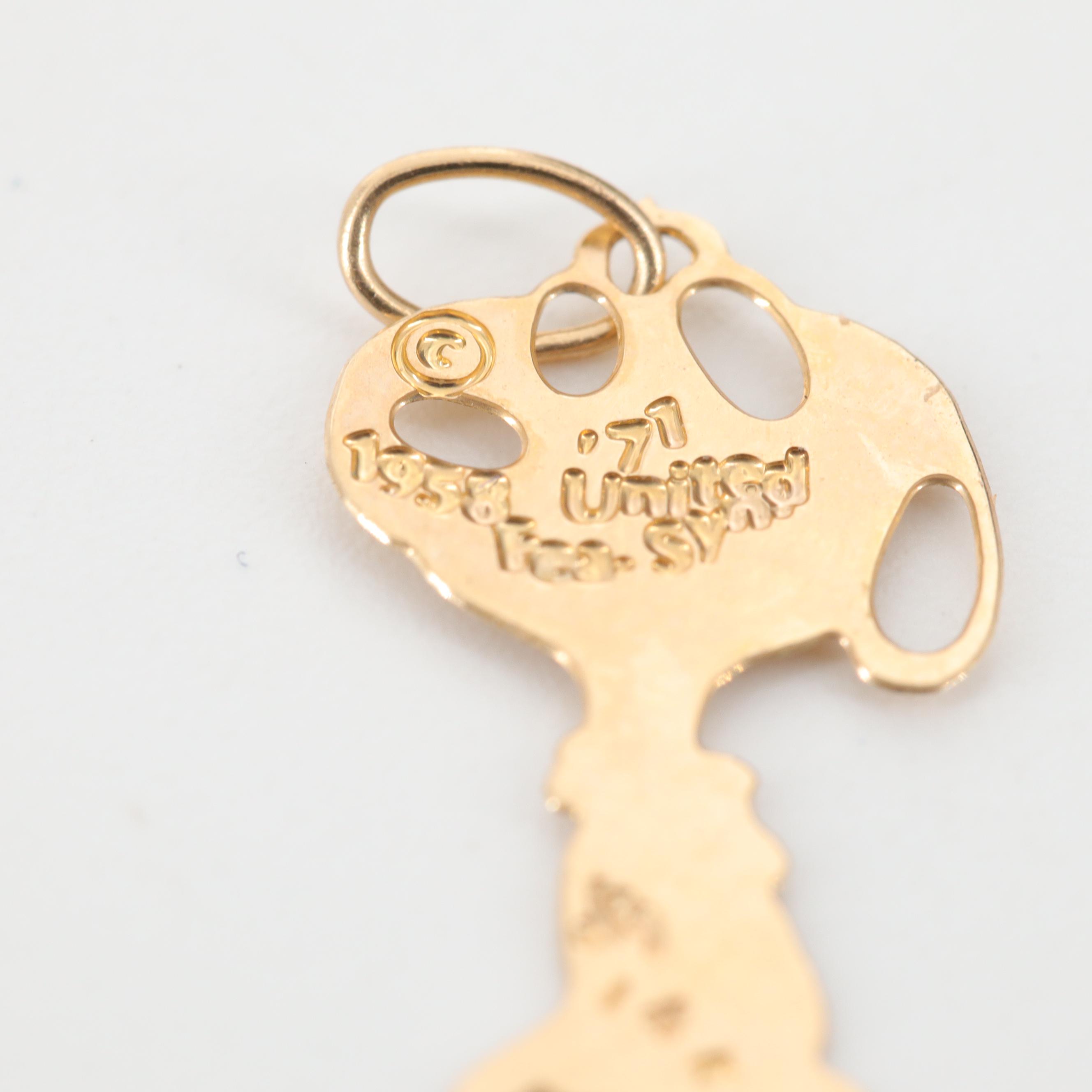 14K Yellow Gold Snoopy and Woodstock Charm Assortment