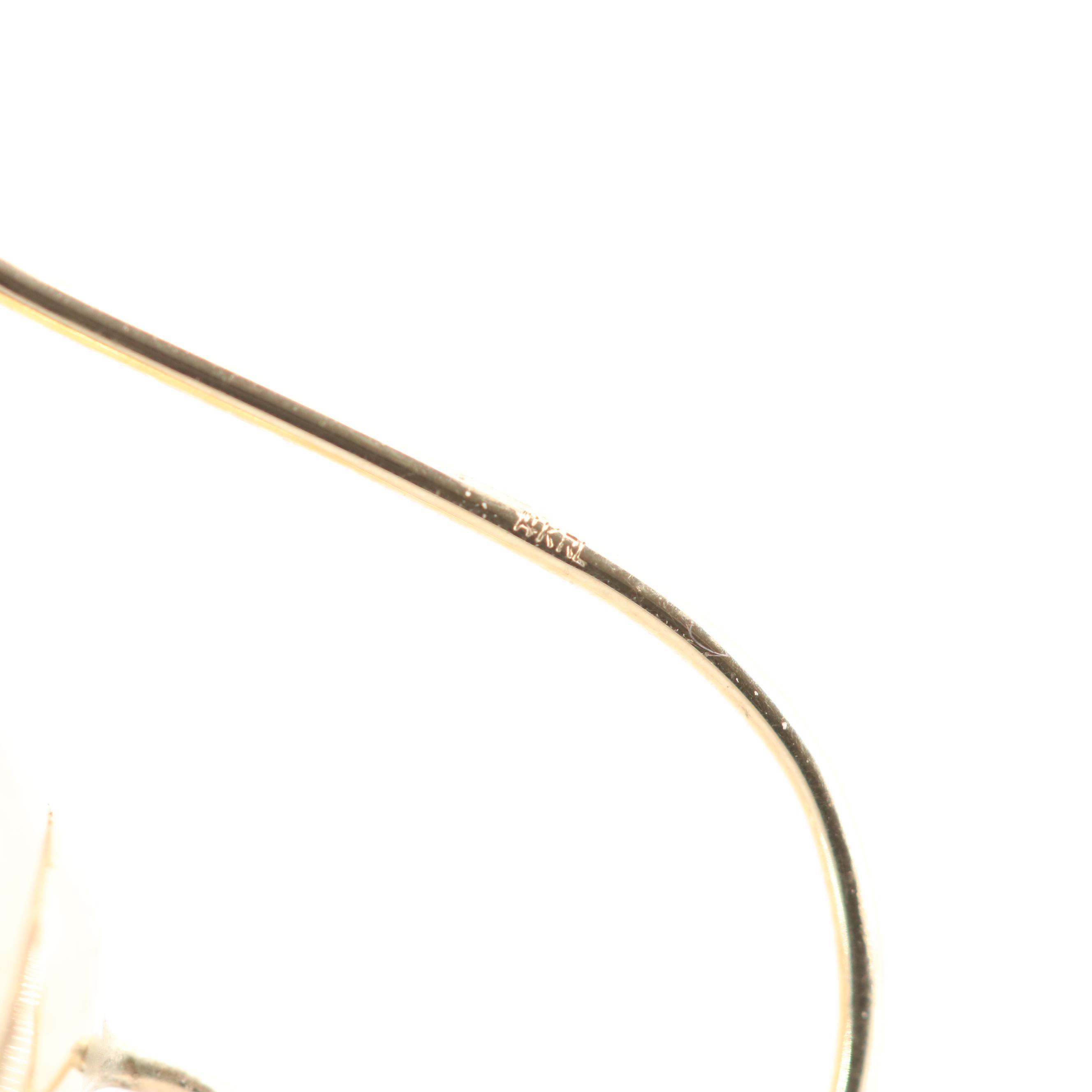14K Yellow Gold Ball Earrings