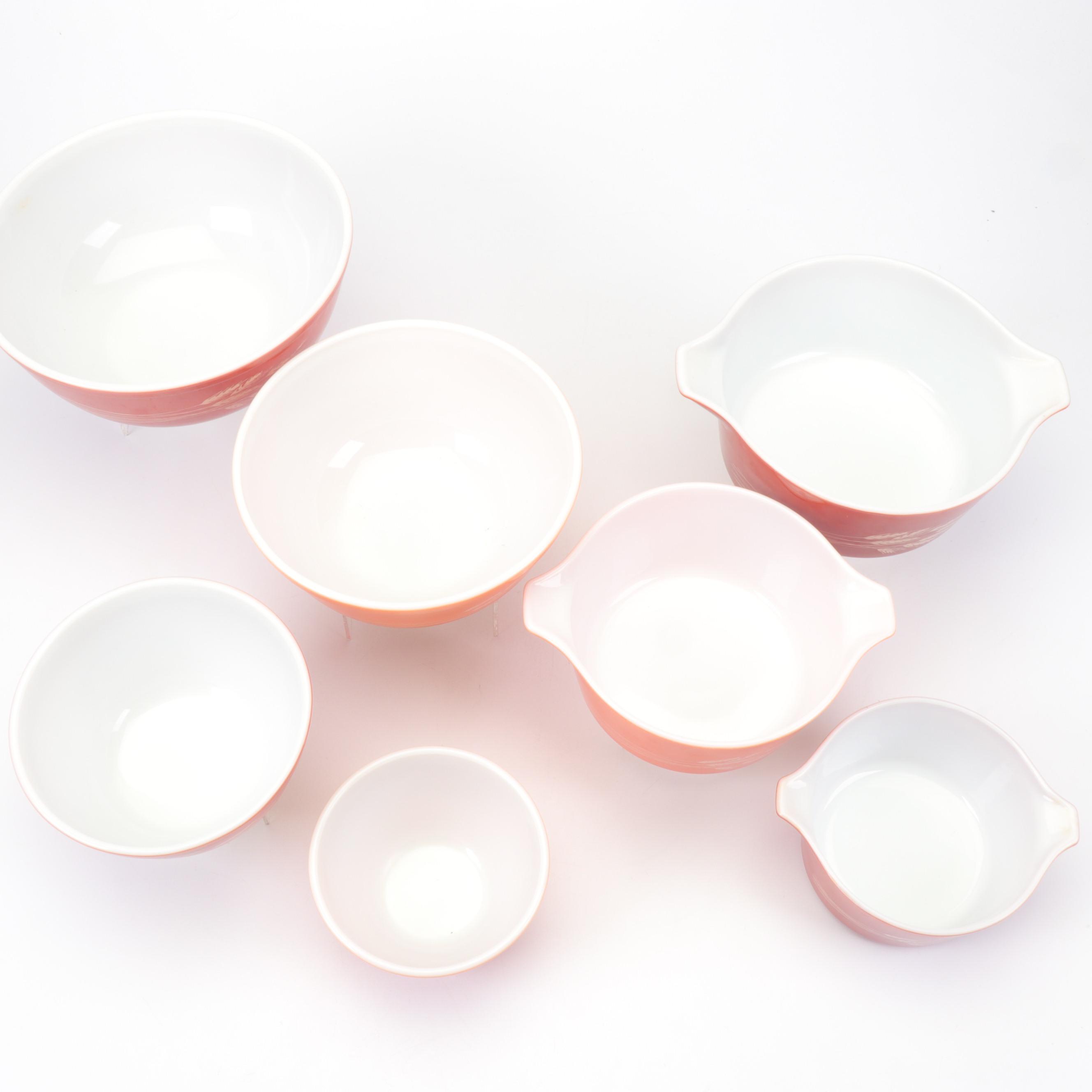 Pyrex "Autumn Harvest" Nesting Mixing Bowls and Casserole Dishes