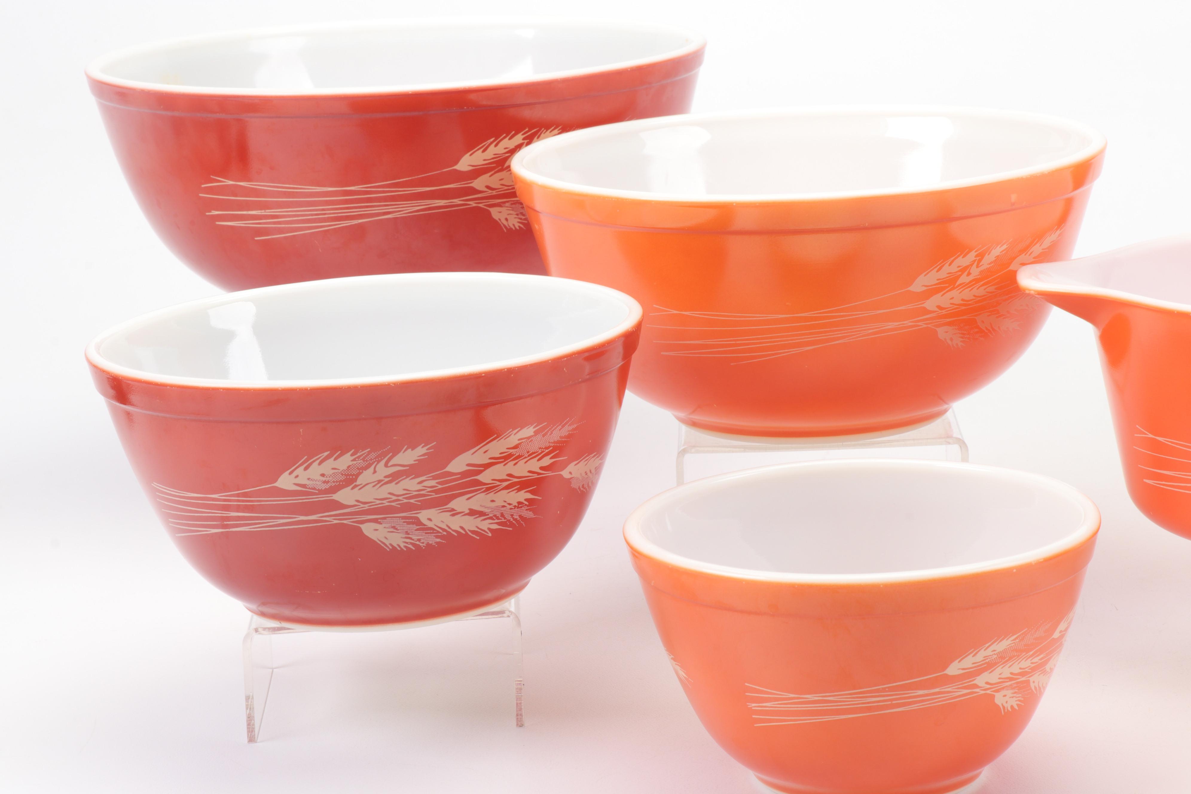 Pyrex "Autumn Harvest" Nesting Mixing Bowls and Casserole Dishes