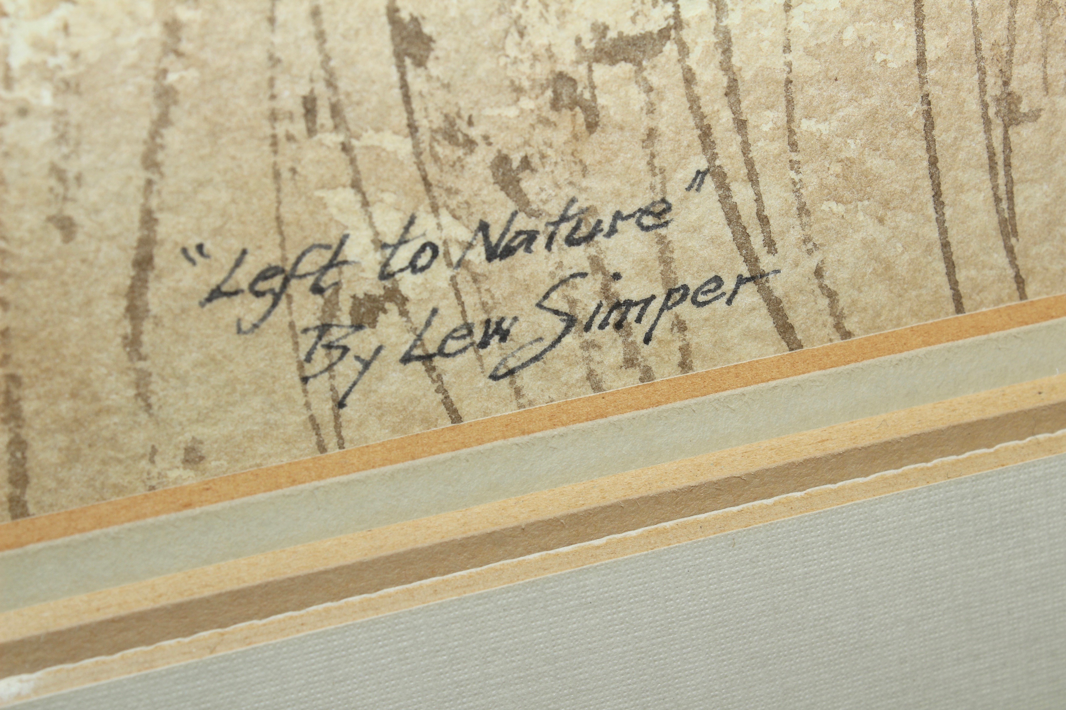 Lew Simper Watercolor Painting "Left to Nature"
