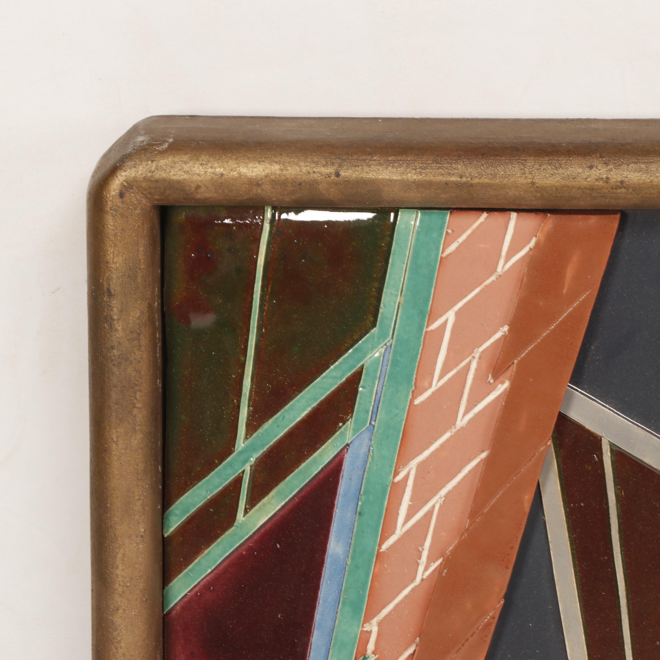 Chick Schwartz Ceramic Relief Sculpture "The Diver"