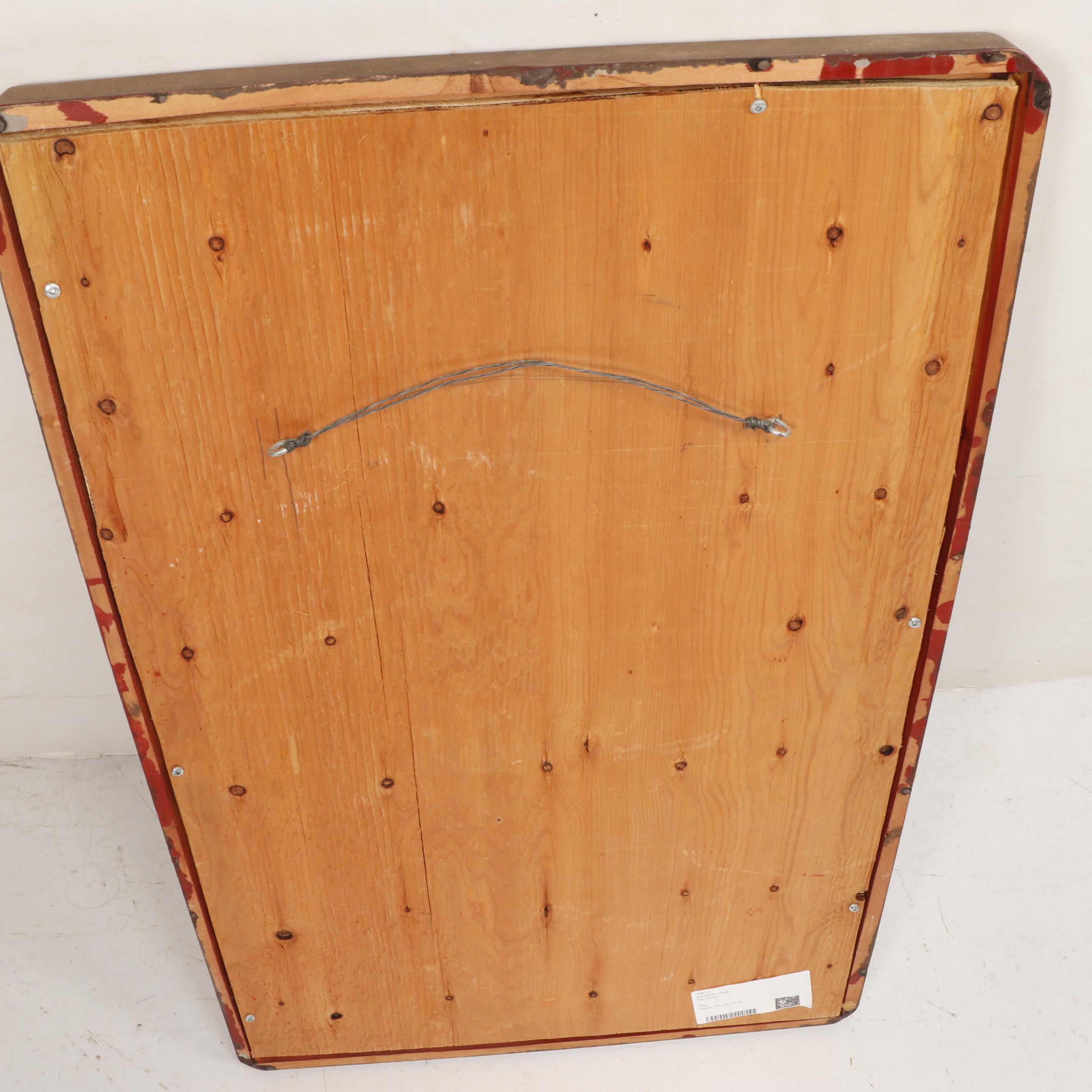 Chick Schwartz Ceramic Relief Sculpture "The Diver"