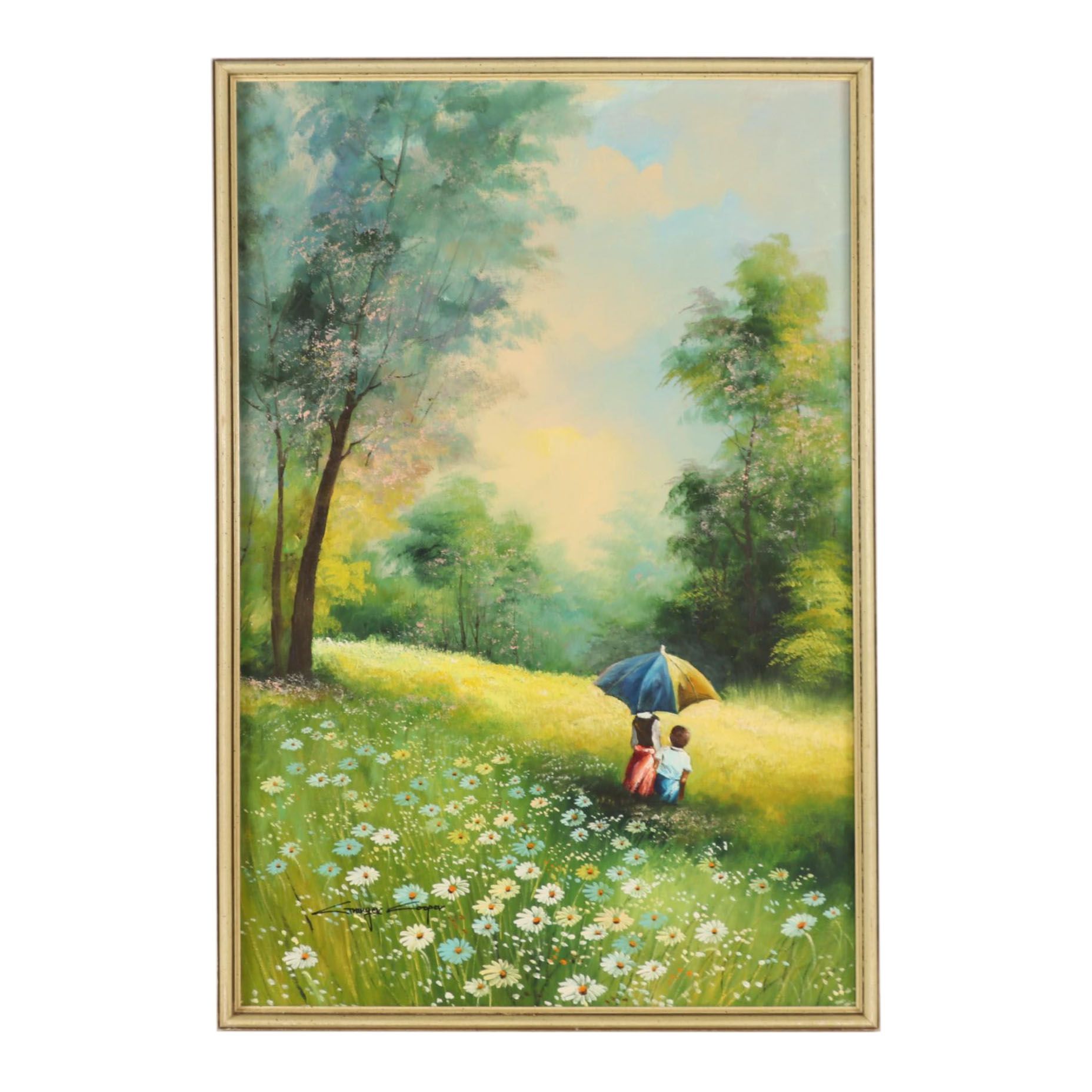 Granger Cooper Idyllic Landscape Oil Painting