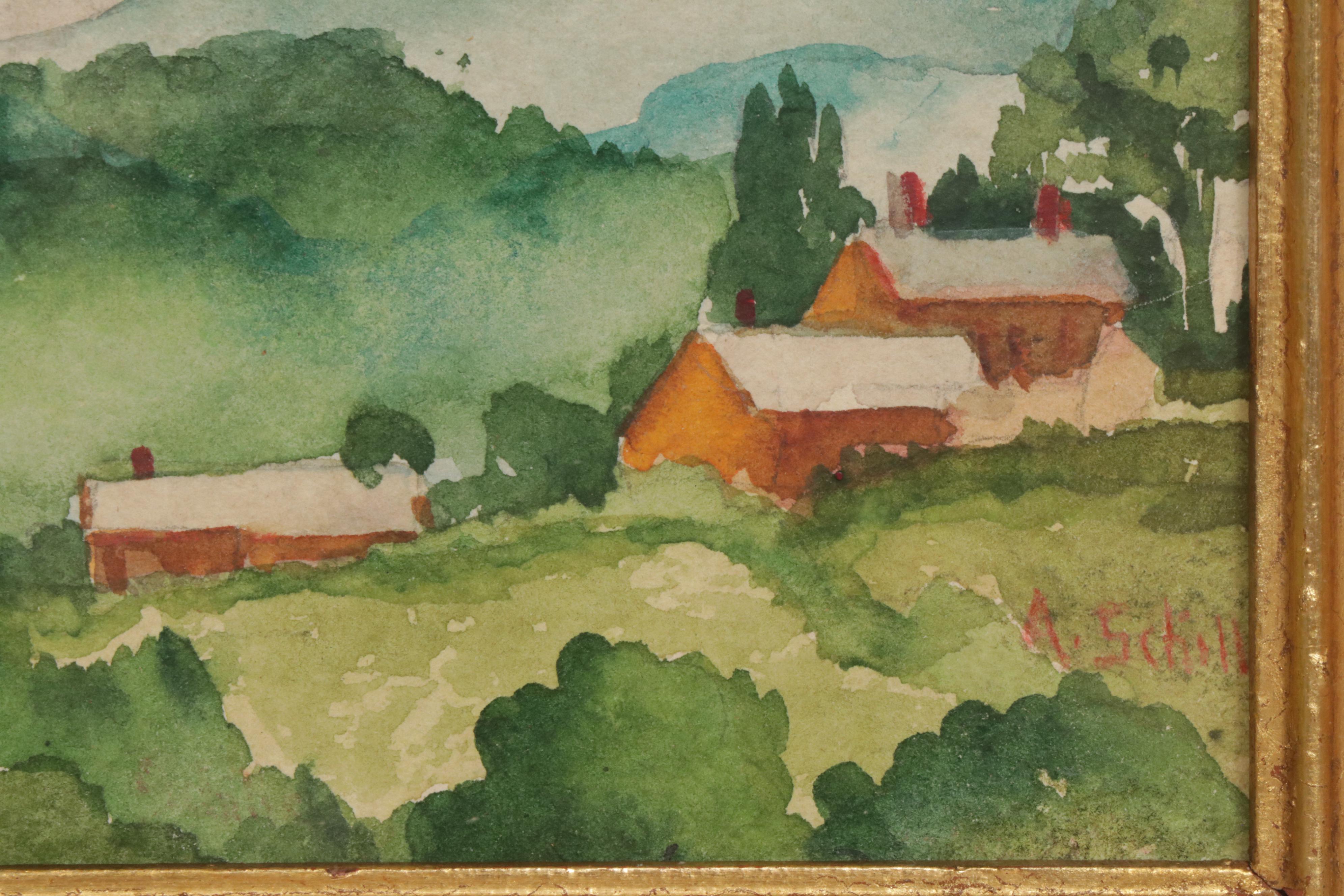 Alice Schille Landscape Watercolor Painting