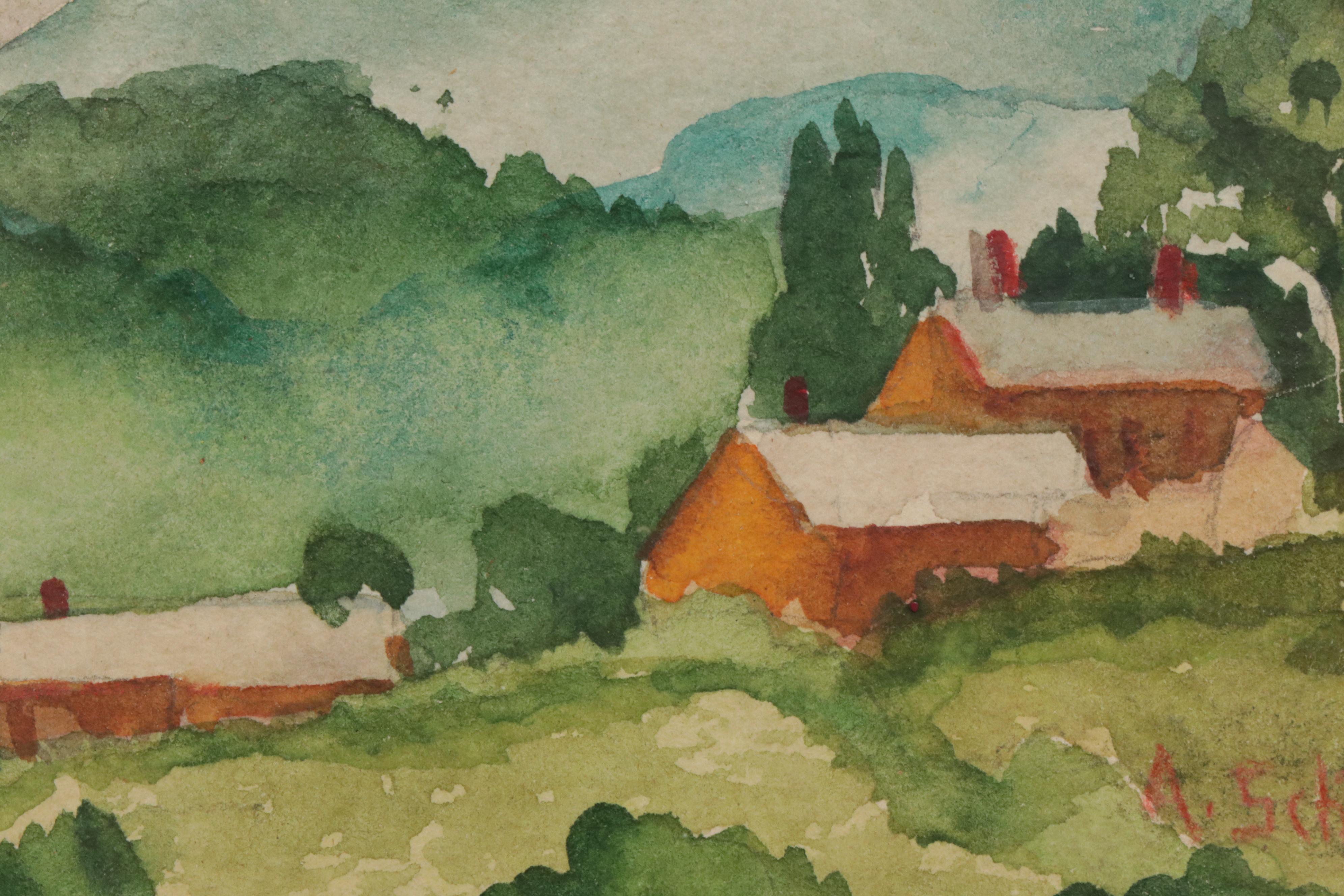 Alice Schille Landscape Watercolor Painting