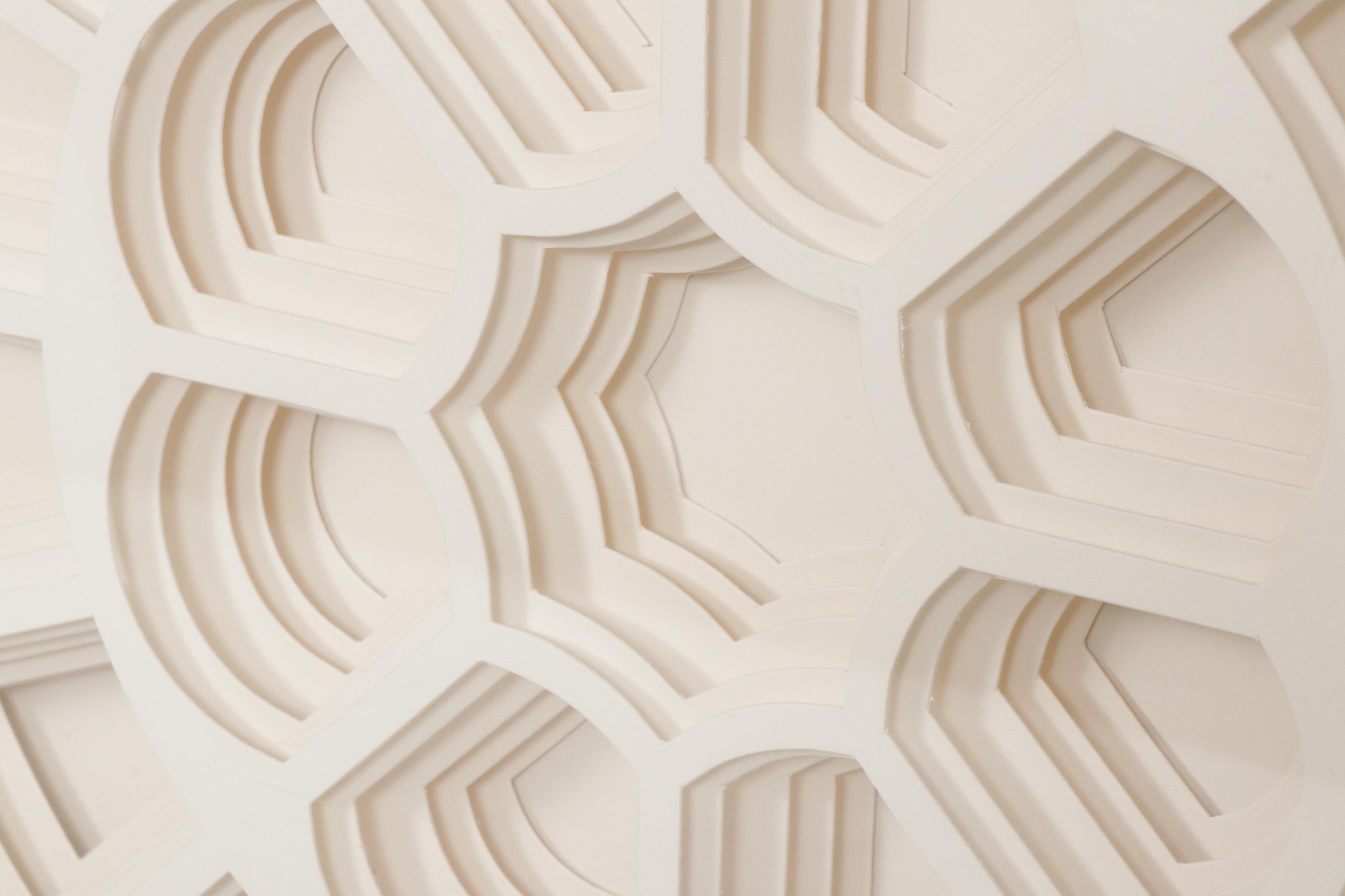 Nancy Miller Op Art Cut Paper Sculpture