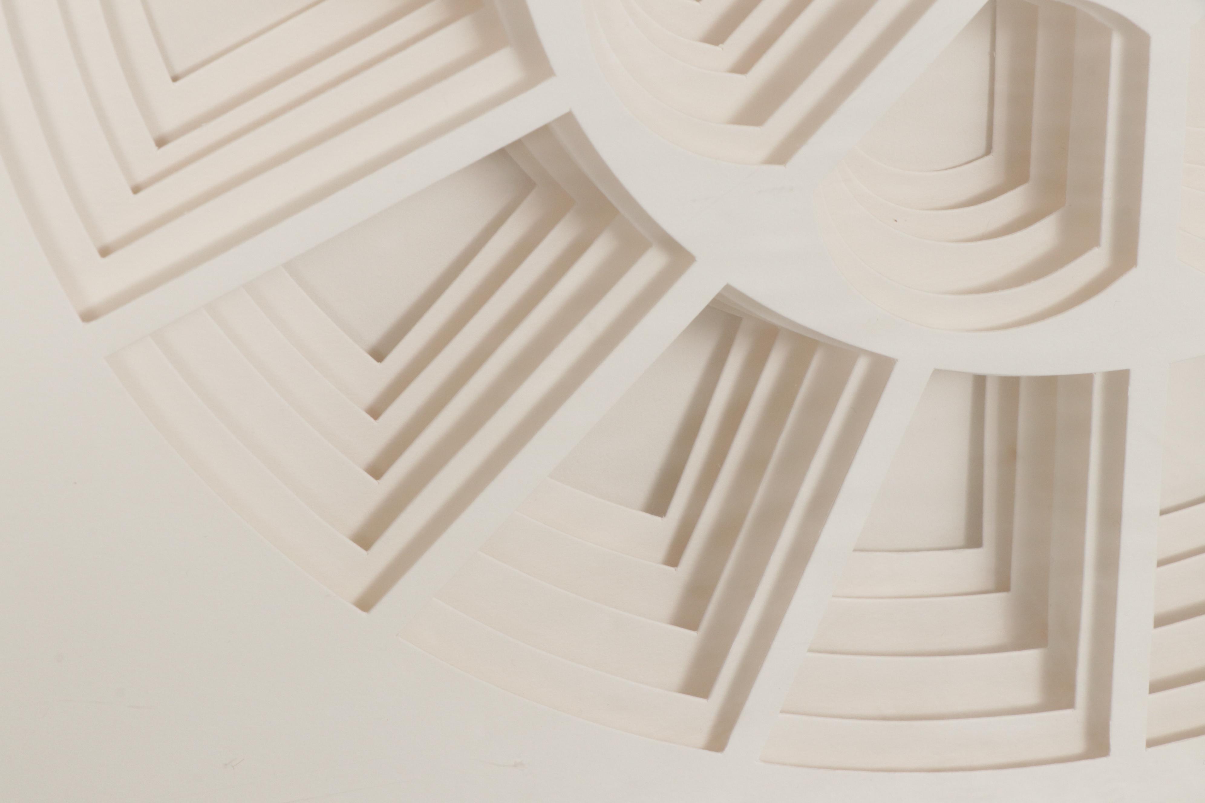 Nancy Miller Op Art Cut Paper Sculpture