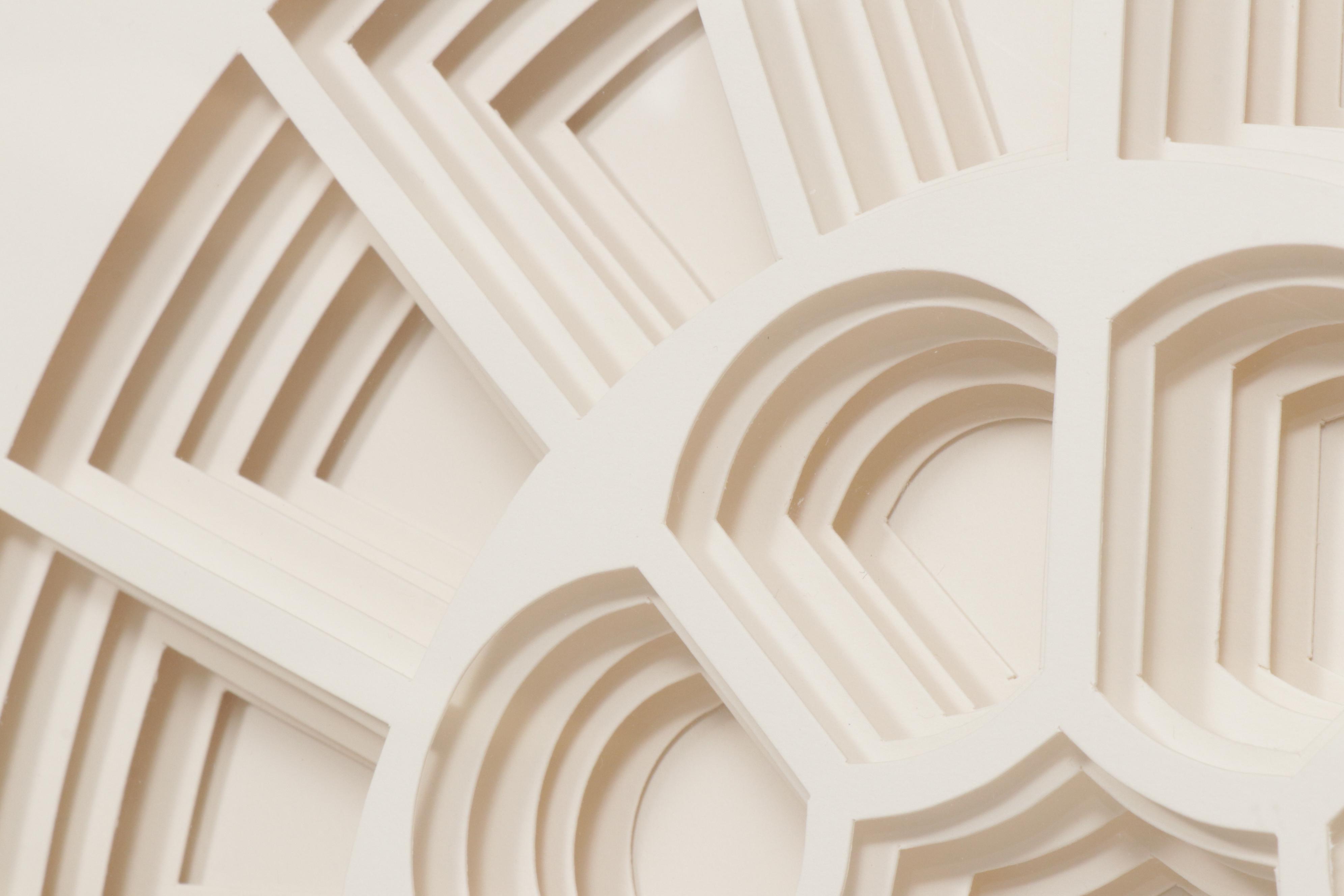 Nancy Miller Op Art Cut Paper Sculpture