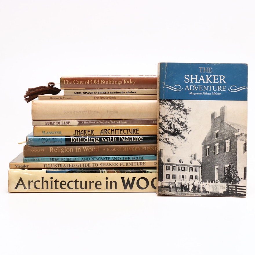 Architecture Books Including "Architecture in Wood", Mid to Late 20th Century