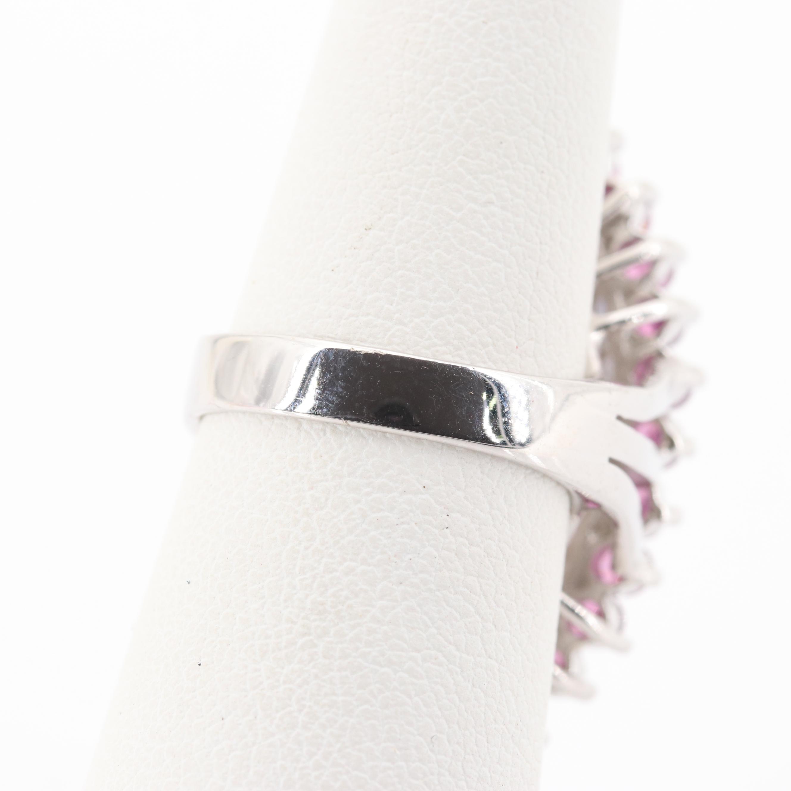 Sterling Silver 3.56 CT Rose Quartz, 1.60 CTW Tanzanite, 2.08 CTW Garnet Ring