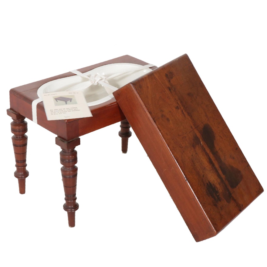 English Hand Crafted Portable Thunder-Box Commode, circa 1880