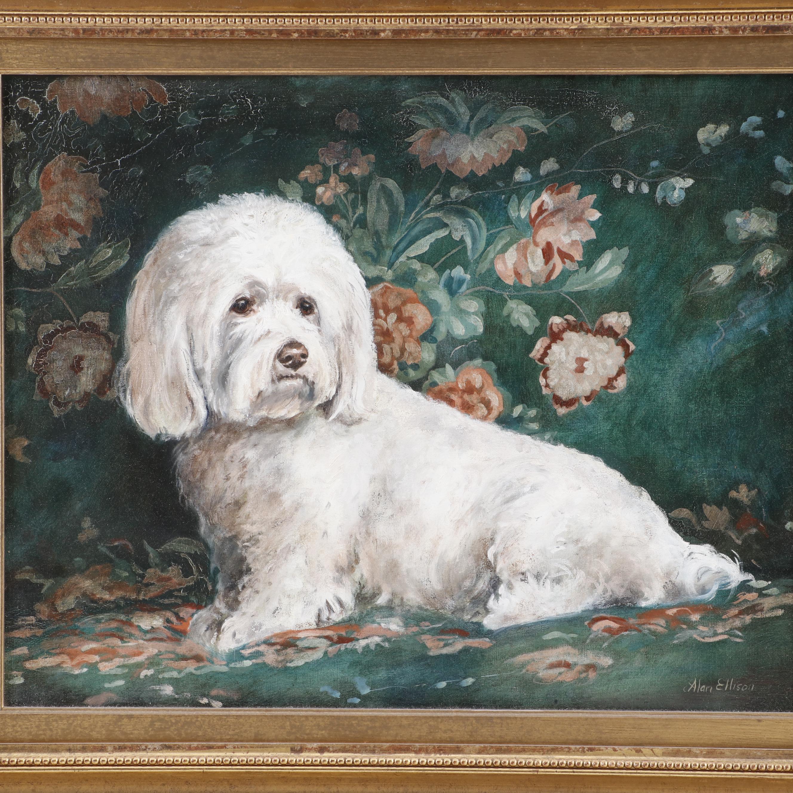 Alan Ellison Oil Painting of a Dog