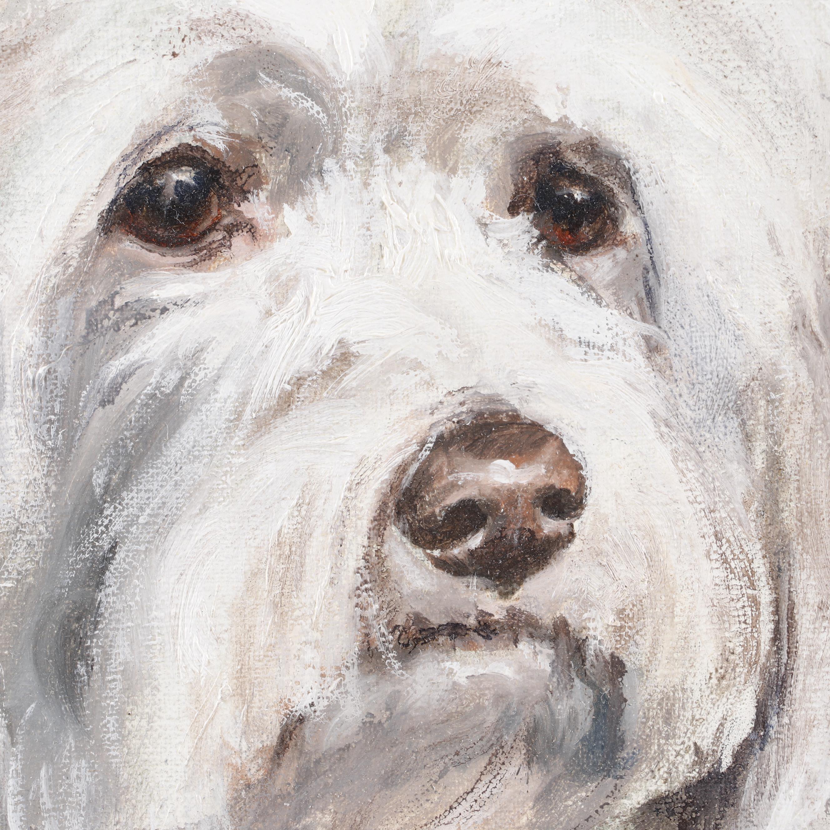 Alan Ellison Oil Painting of a Dog