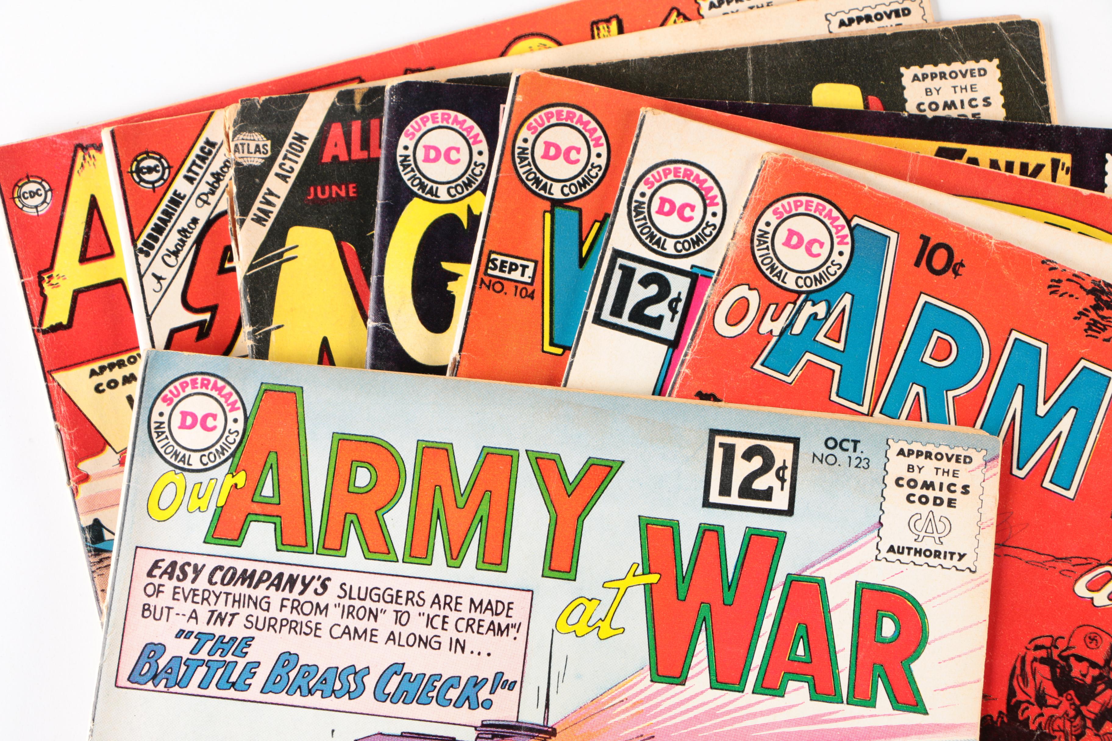 U.S. Military Themed Comic Books From DC, Atlas, and More, 1950s-1960s