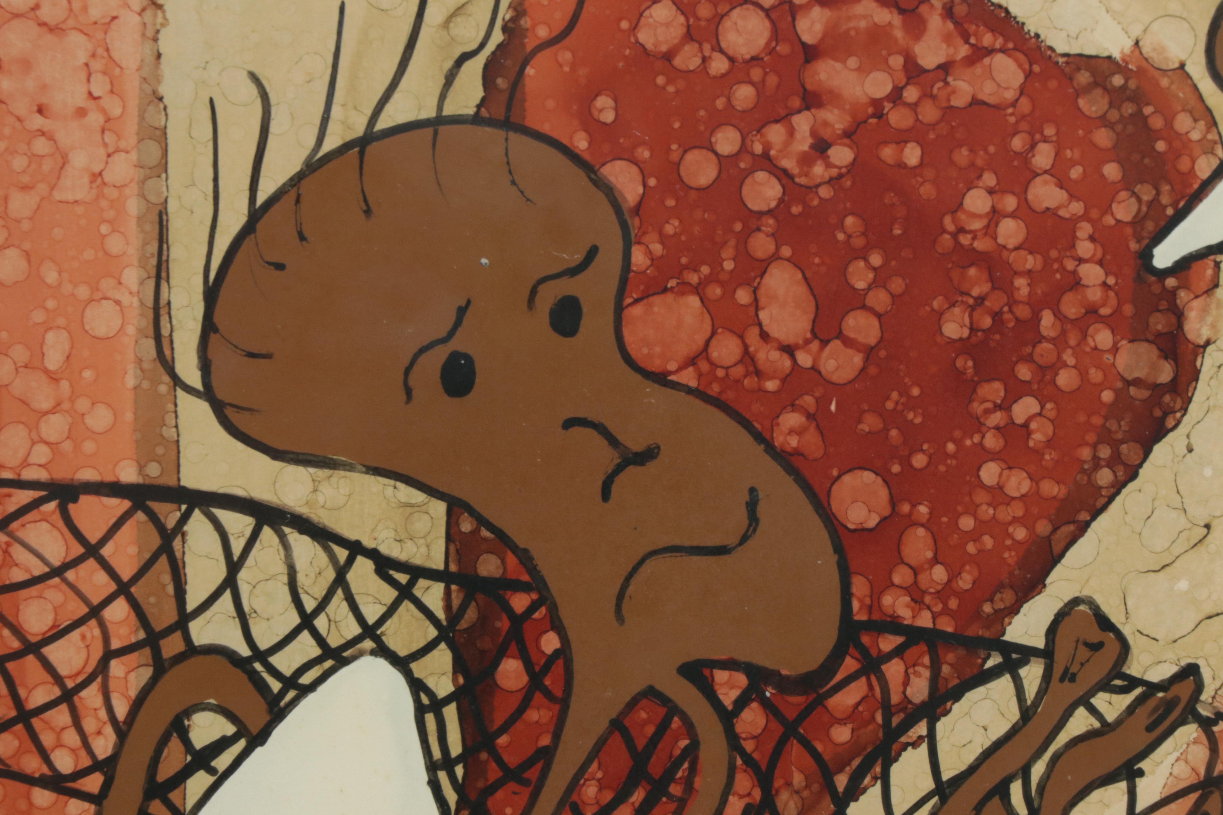 Jose Maria Gil Carrasco Tennis Match Mixed Media Painting