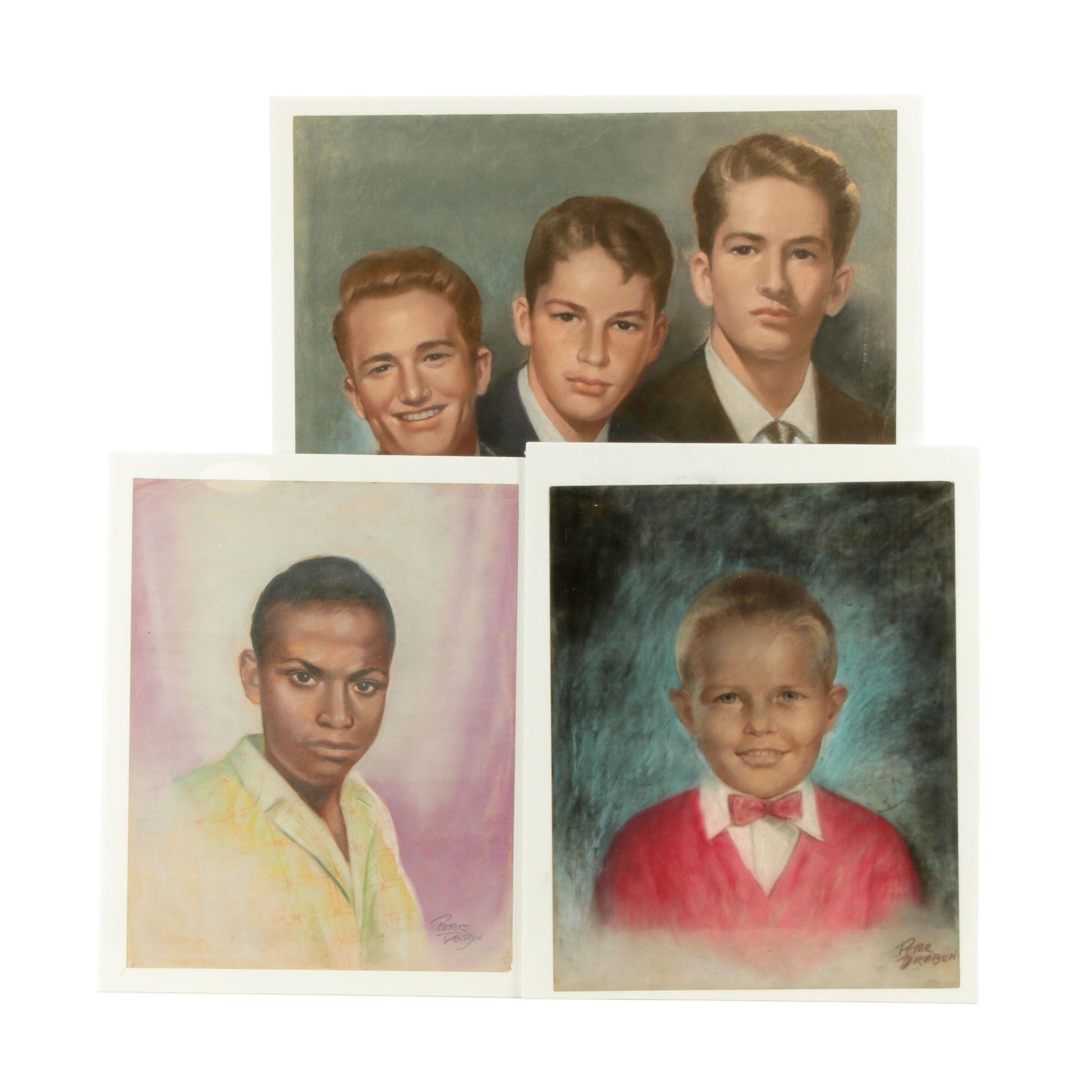 Peter Driben Portrait Pastel Drawings