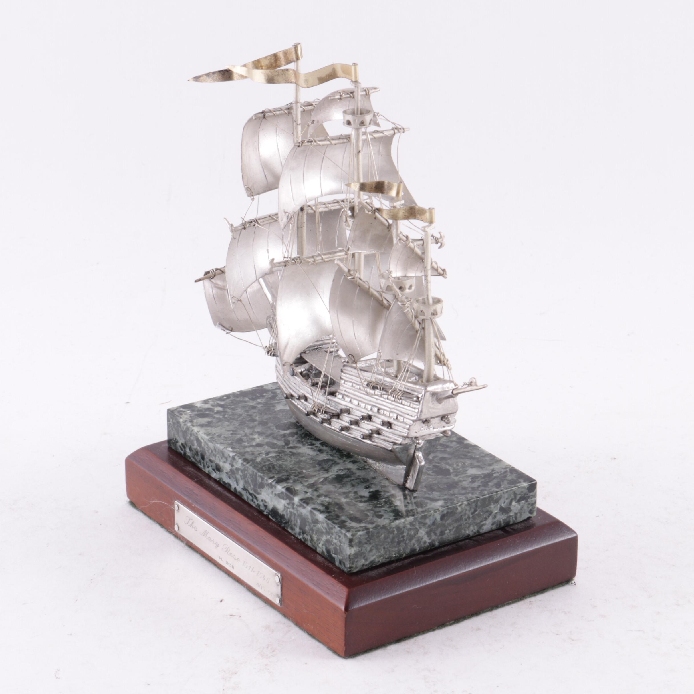 Boehm Sterling Silver Limited Edition Replica of "The Mary Rose"