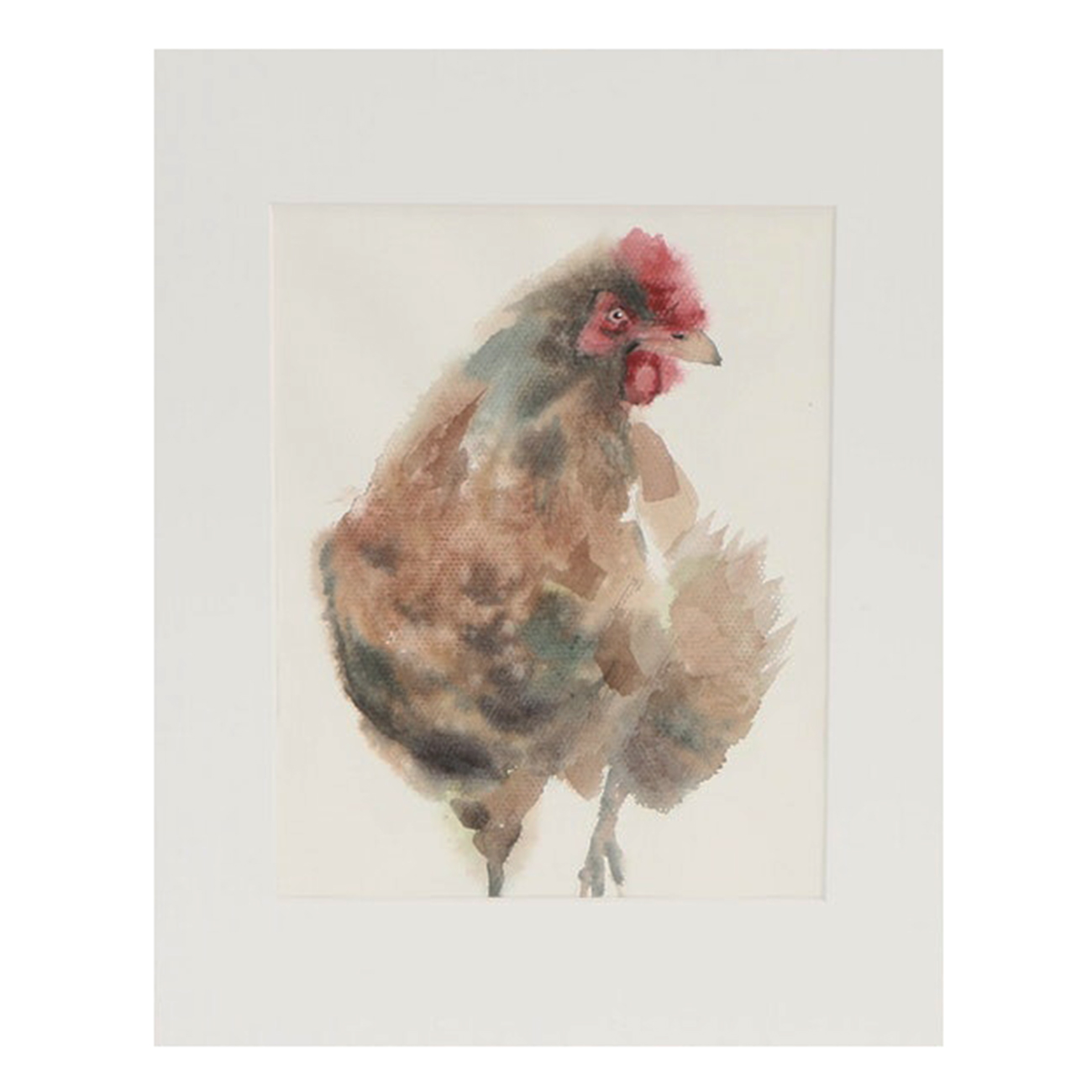 Hen Watercolor Painting