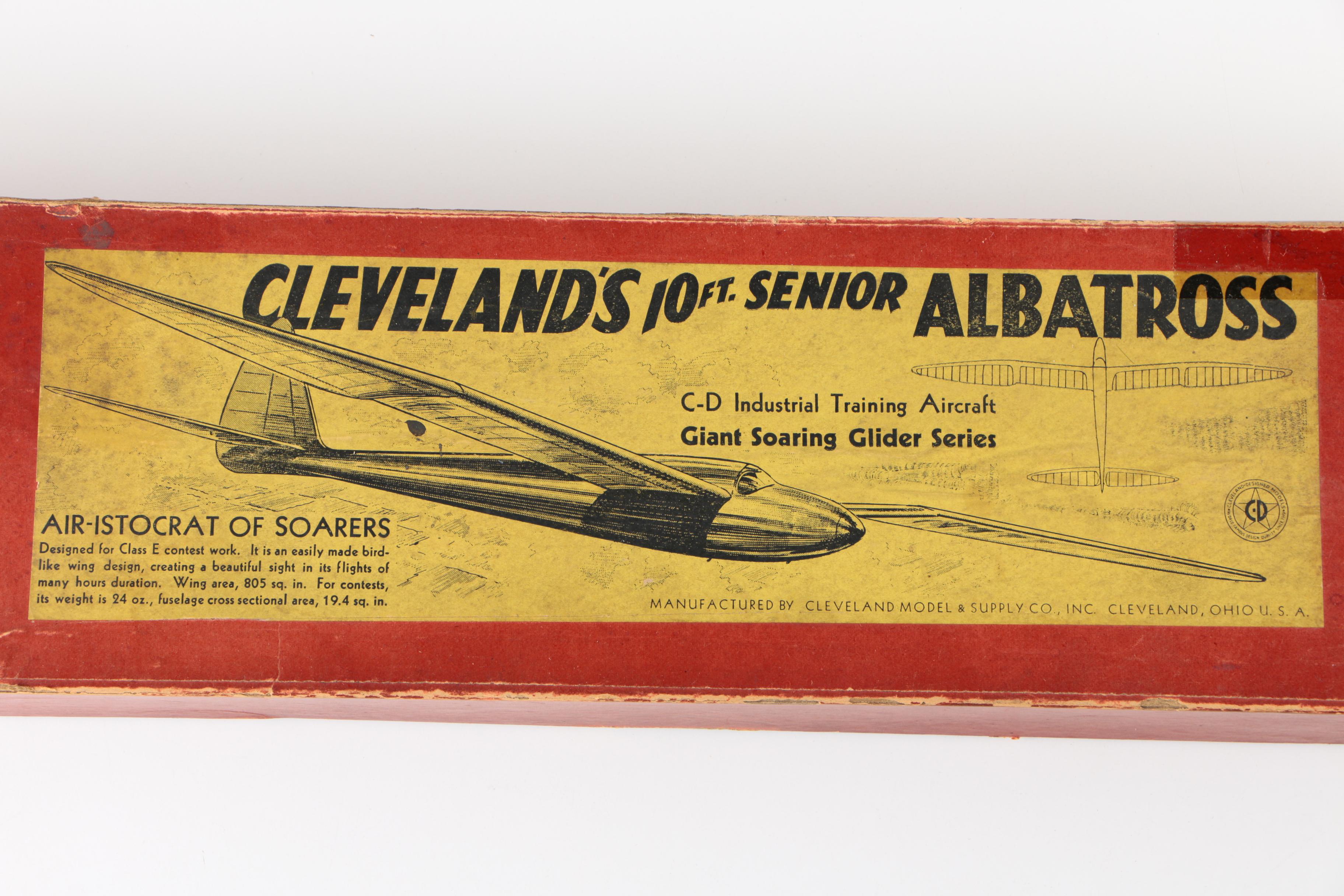 Cleveland Model & Supply Co. "Senior Albatross" Model Airplane with Blueprints